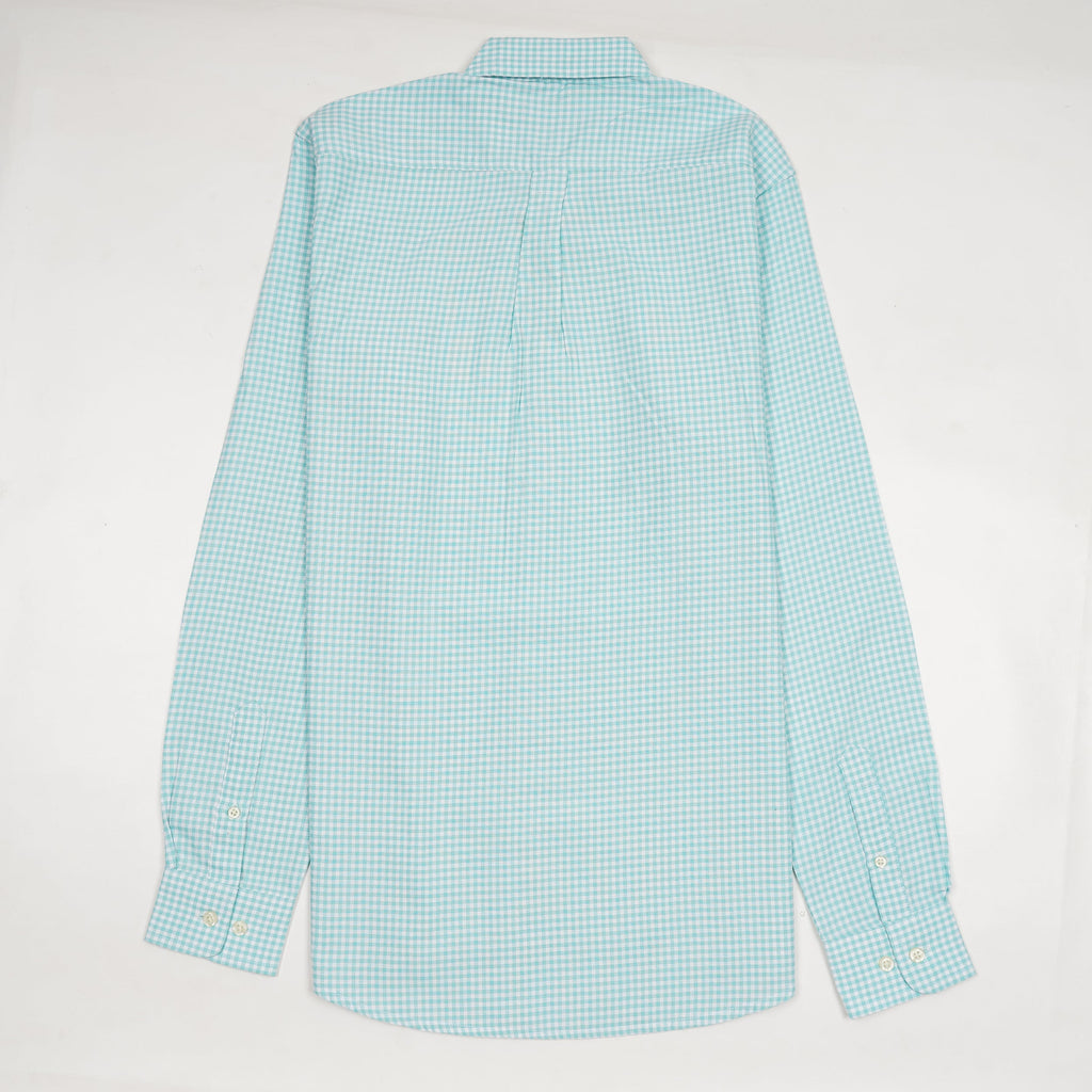 POLO RALPH LAUREN Tranquil Teal Classic Fit Long Sleeve Gingham Shirt