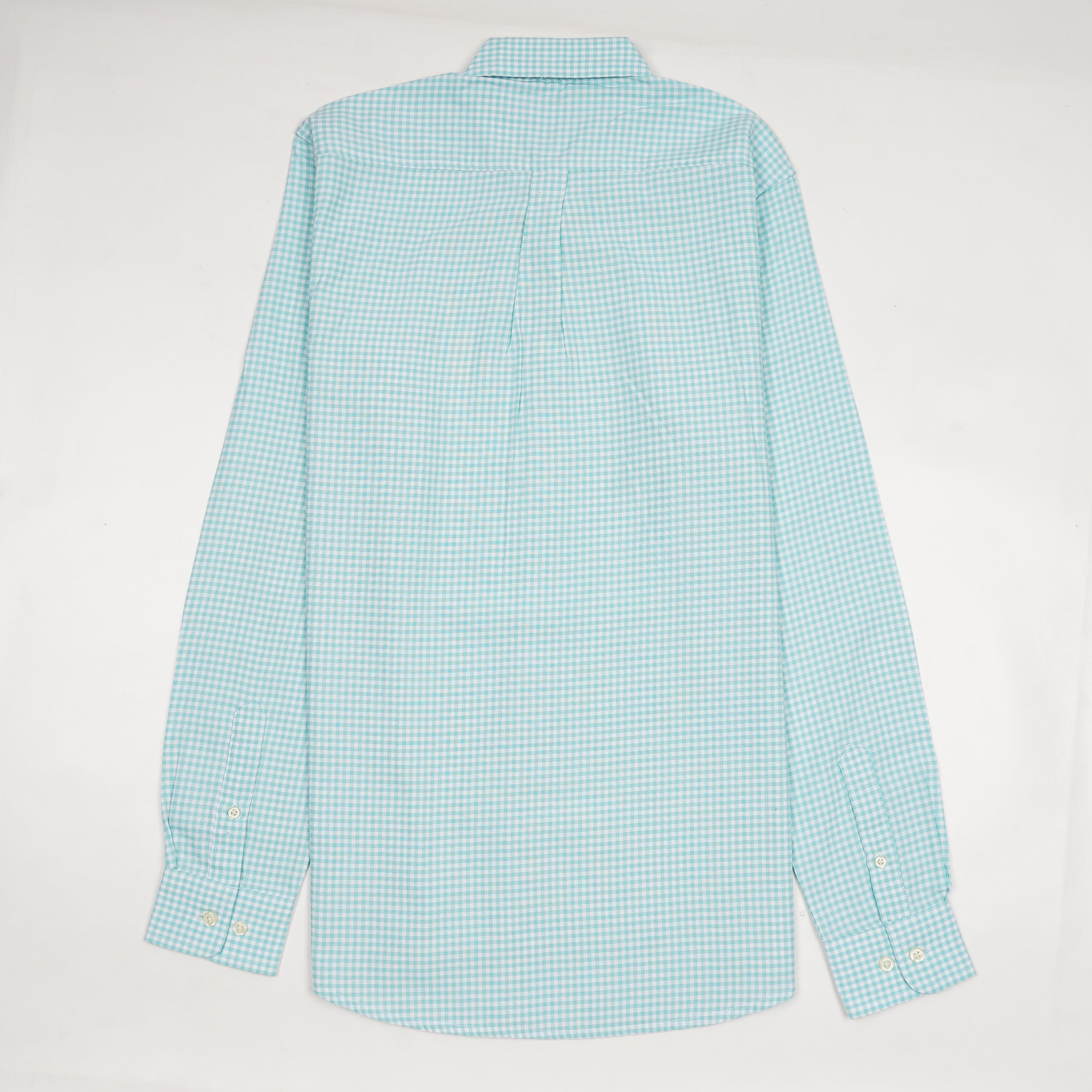 POLO RALPH LAUREN Tranquil Teal Classic Fit Long Sleeve Gingham Shirt