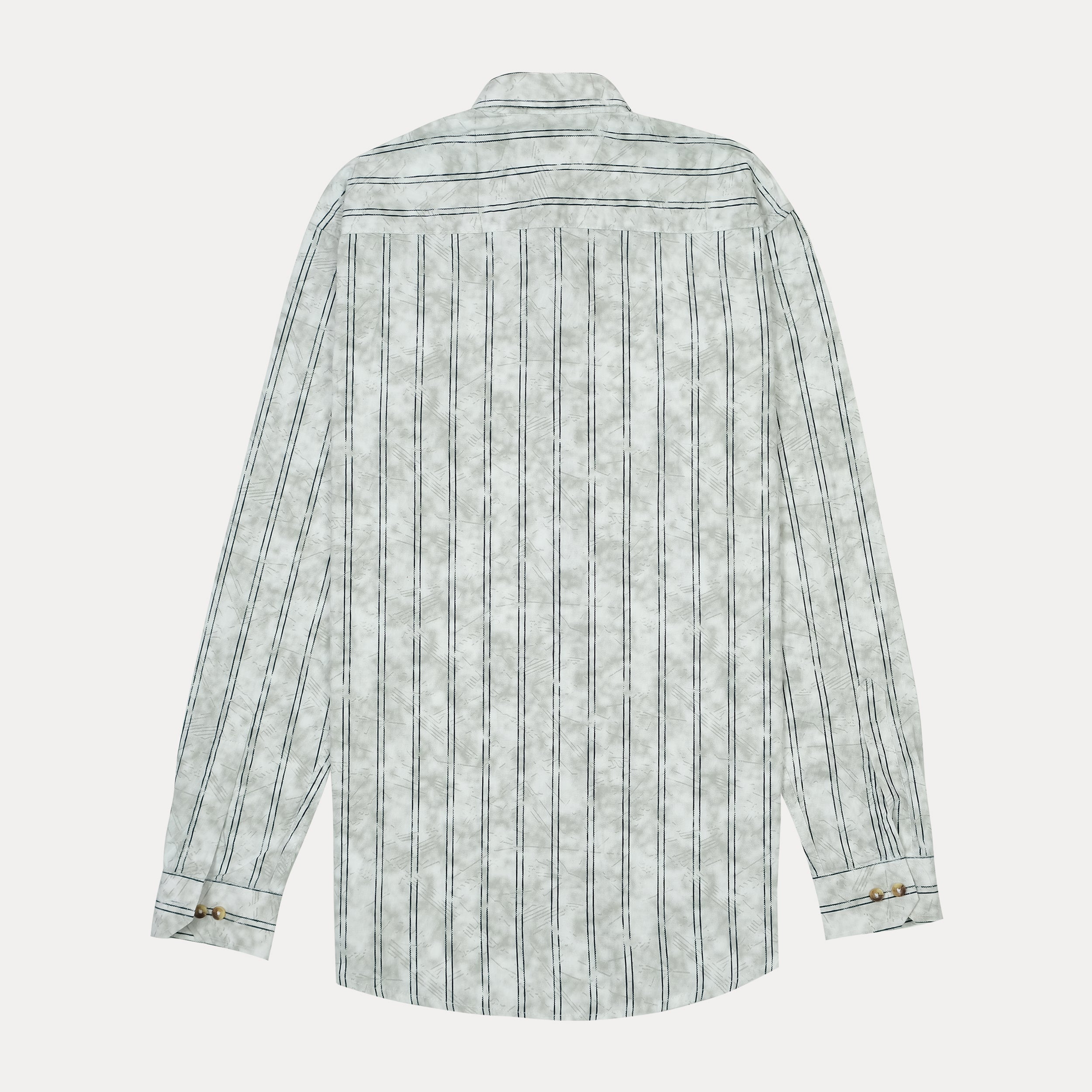POLO Ethereal Silver Custom Fit Long Sleeve Button-Up Shirt
