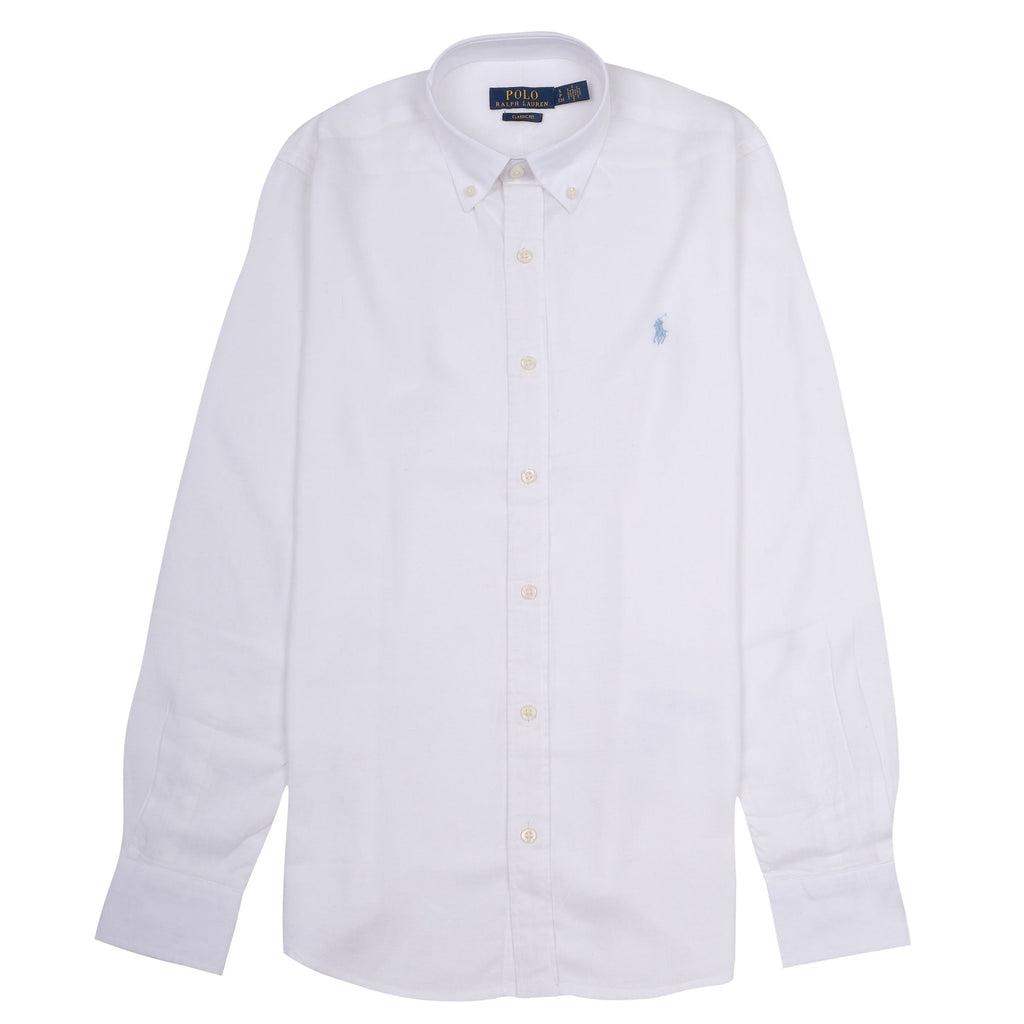POLO RALPH LAUREN Pure Snow Classic Fit Long Sleeve Button-Down Shirt