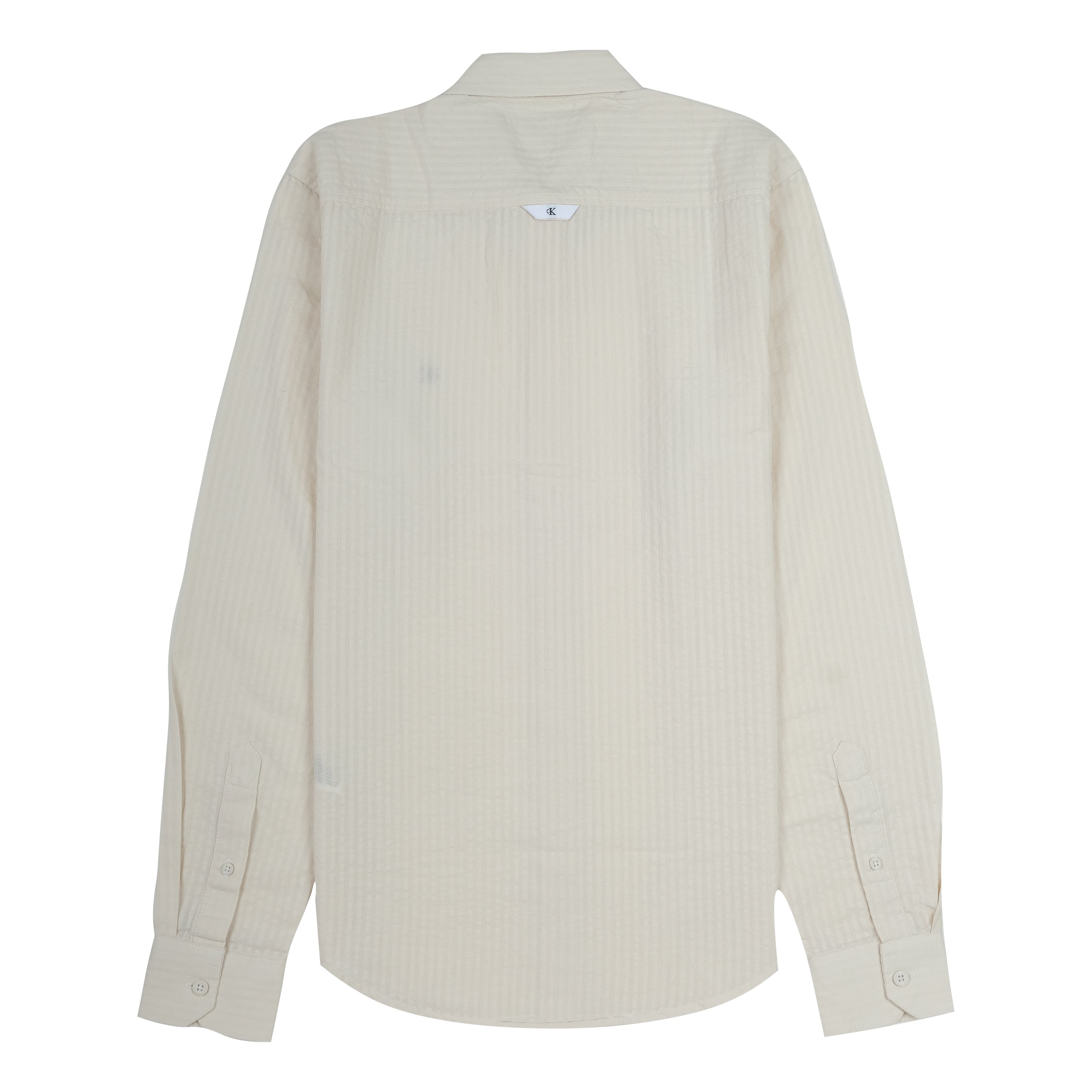CALVIN KLEIN Soft Cream Whisper Classic Fit Long Sleeve Shirt