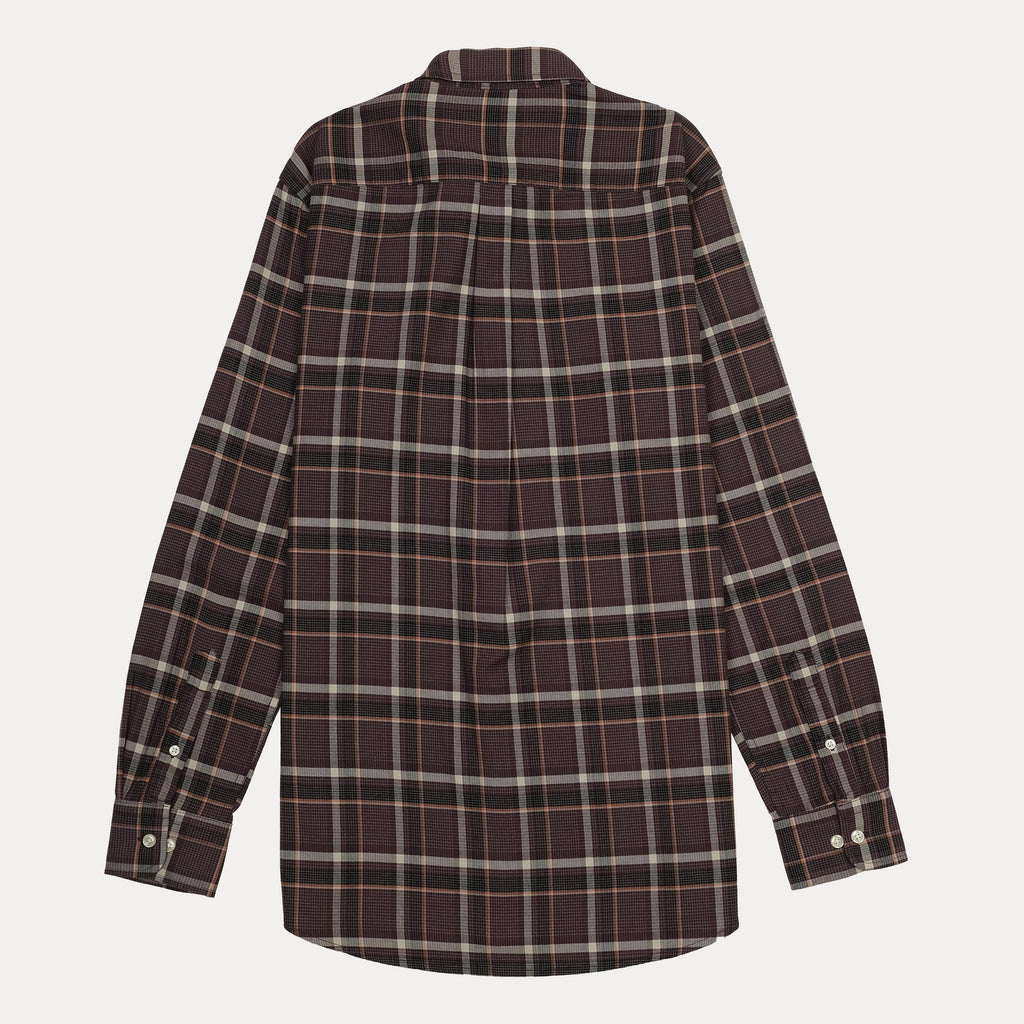 POLO RALPH LAUREN Ember Wine Tailored Fit Long Sleeve Flannel Shirt