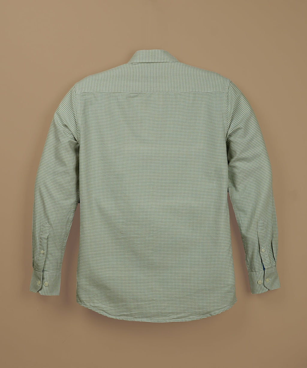 HACKETT Verdant Mist Tailored Fit Long Sleeve Gingham Shirt