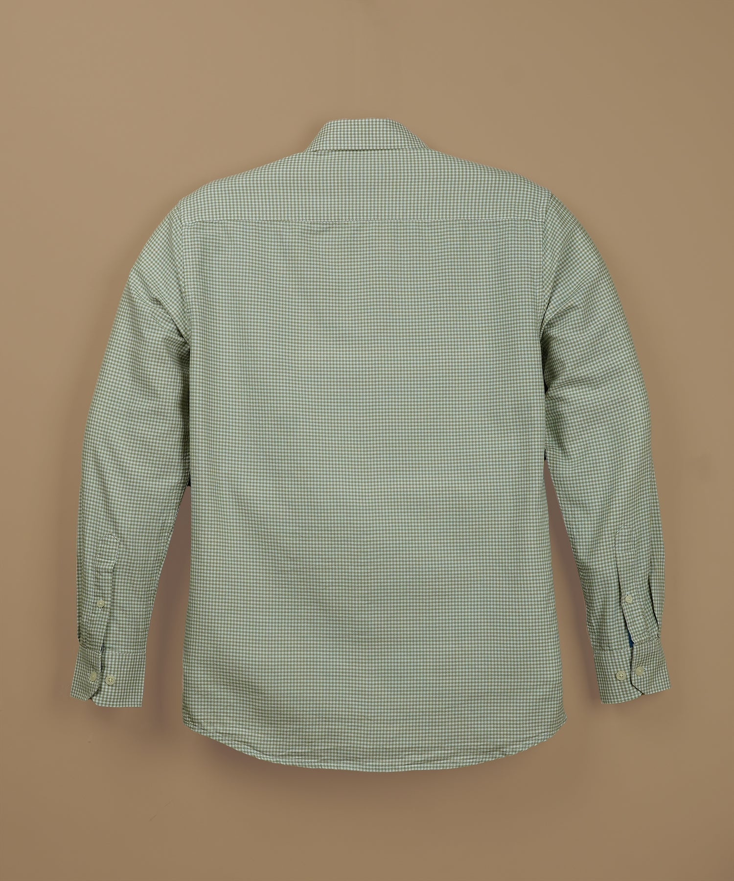 HACKETT Verdant Mist Tailored Fit Long Sleeve Gingham Shirt