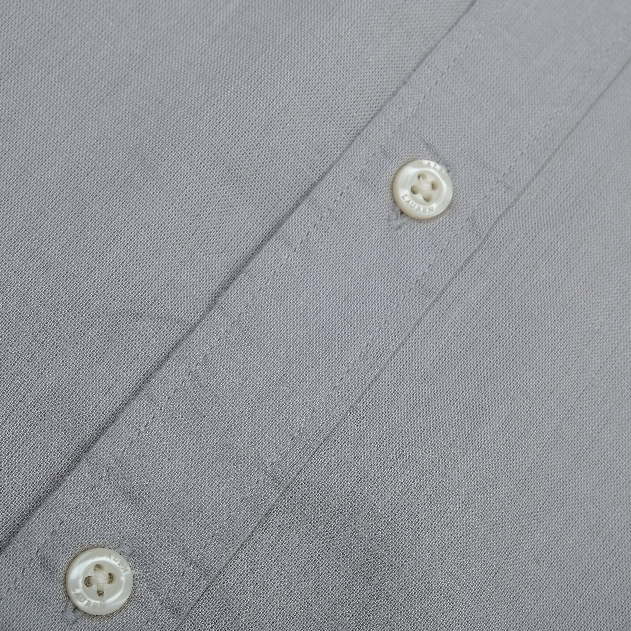 POLO RALPH LAUREN Misty Slate Tailored Fit Long Sleeve Button-Up Shirt