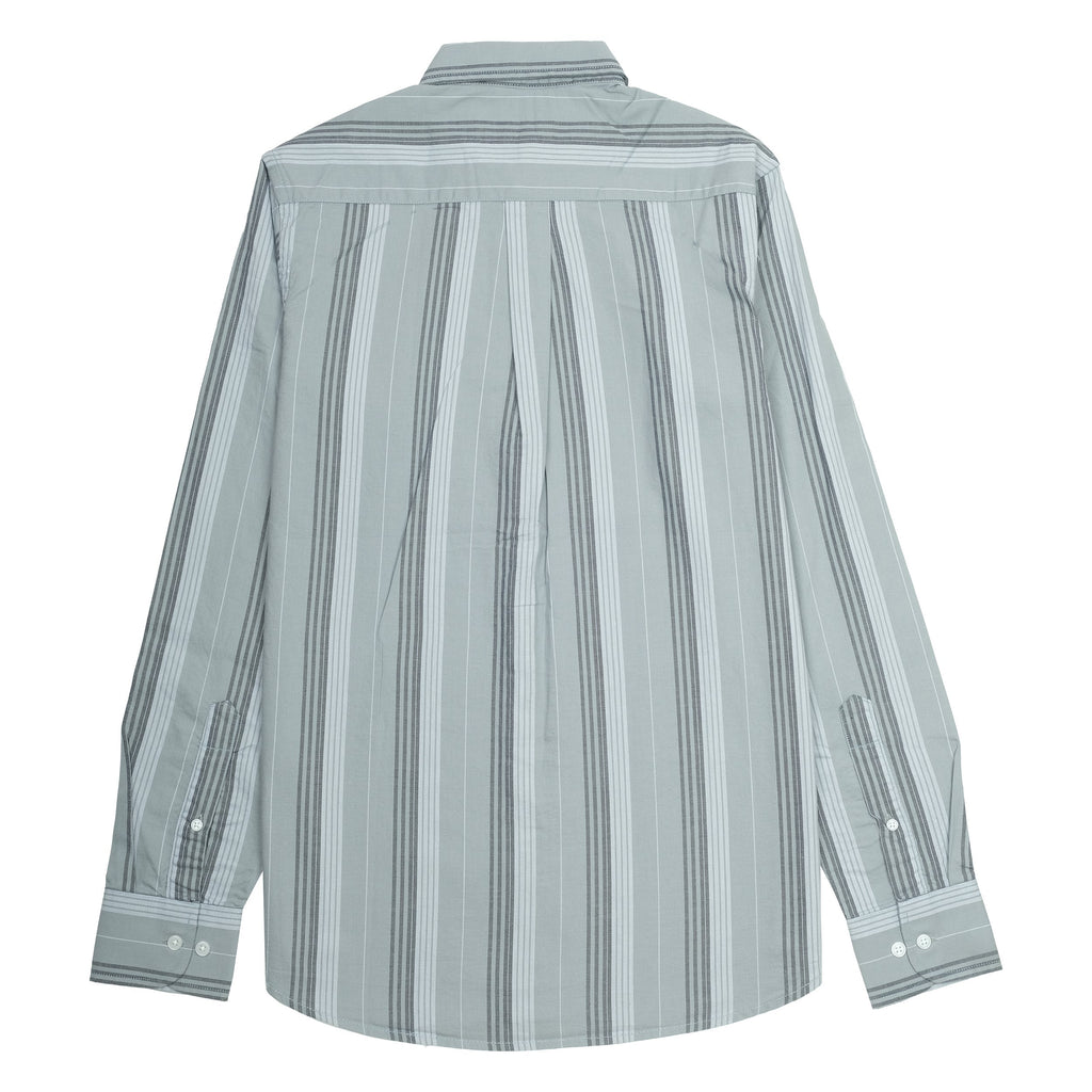 GANT Silver Mist Slim Fit Long Sleeve Striped Shirt