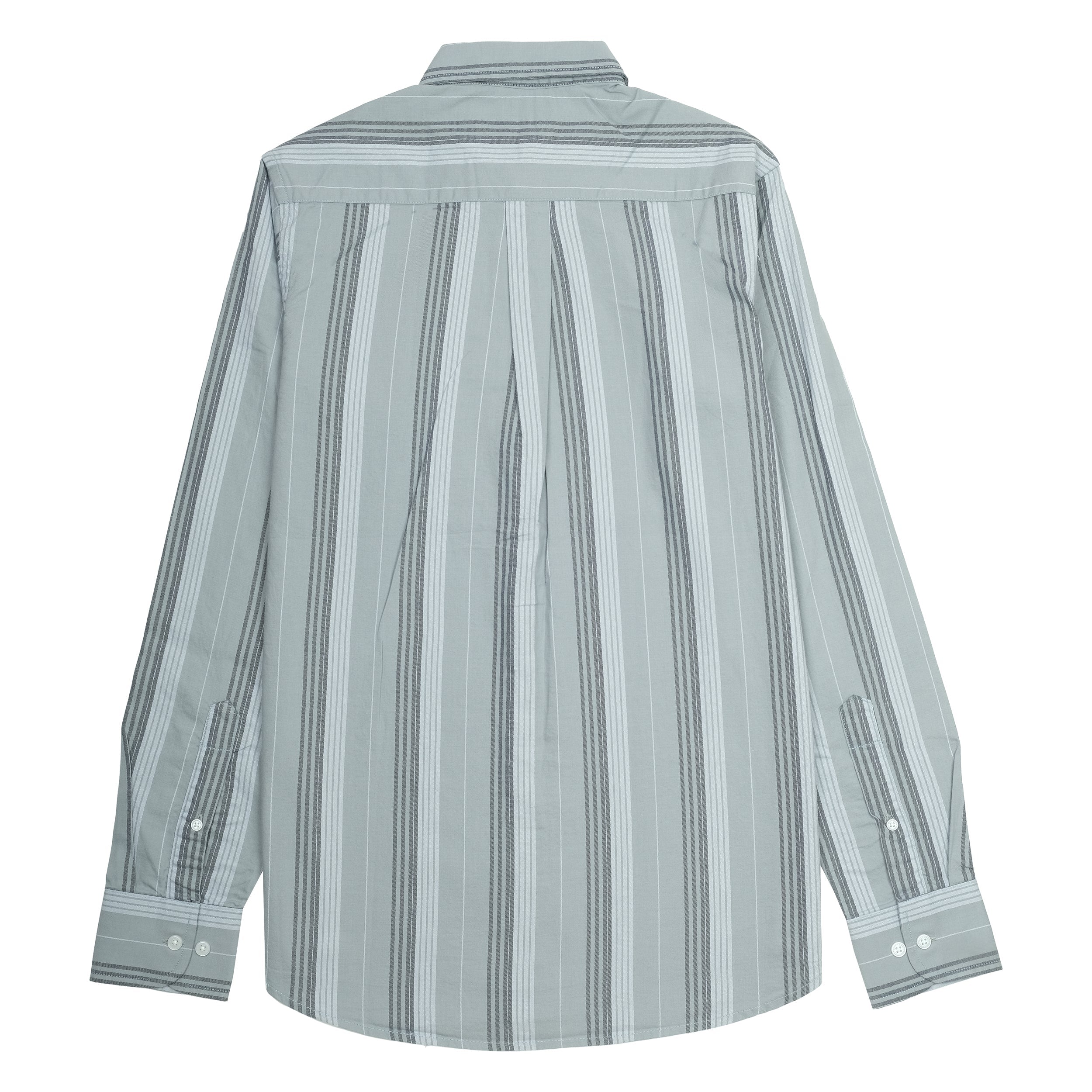 GANT Silver Mist Slim Fit Long Sleeve Striped Shirt