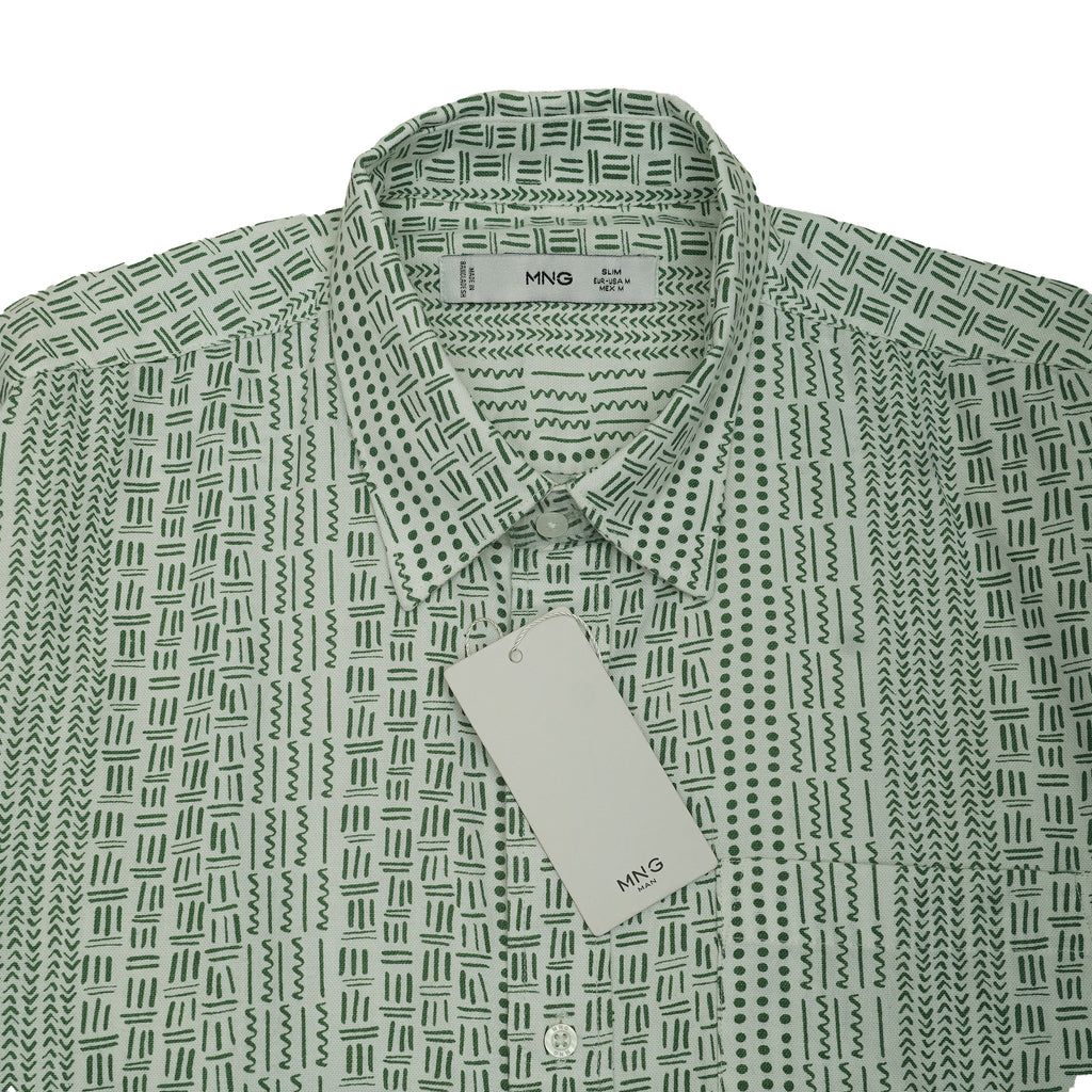 MNG Opulent Sage Contemporary Fit Long Sleeve Shirt