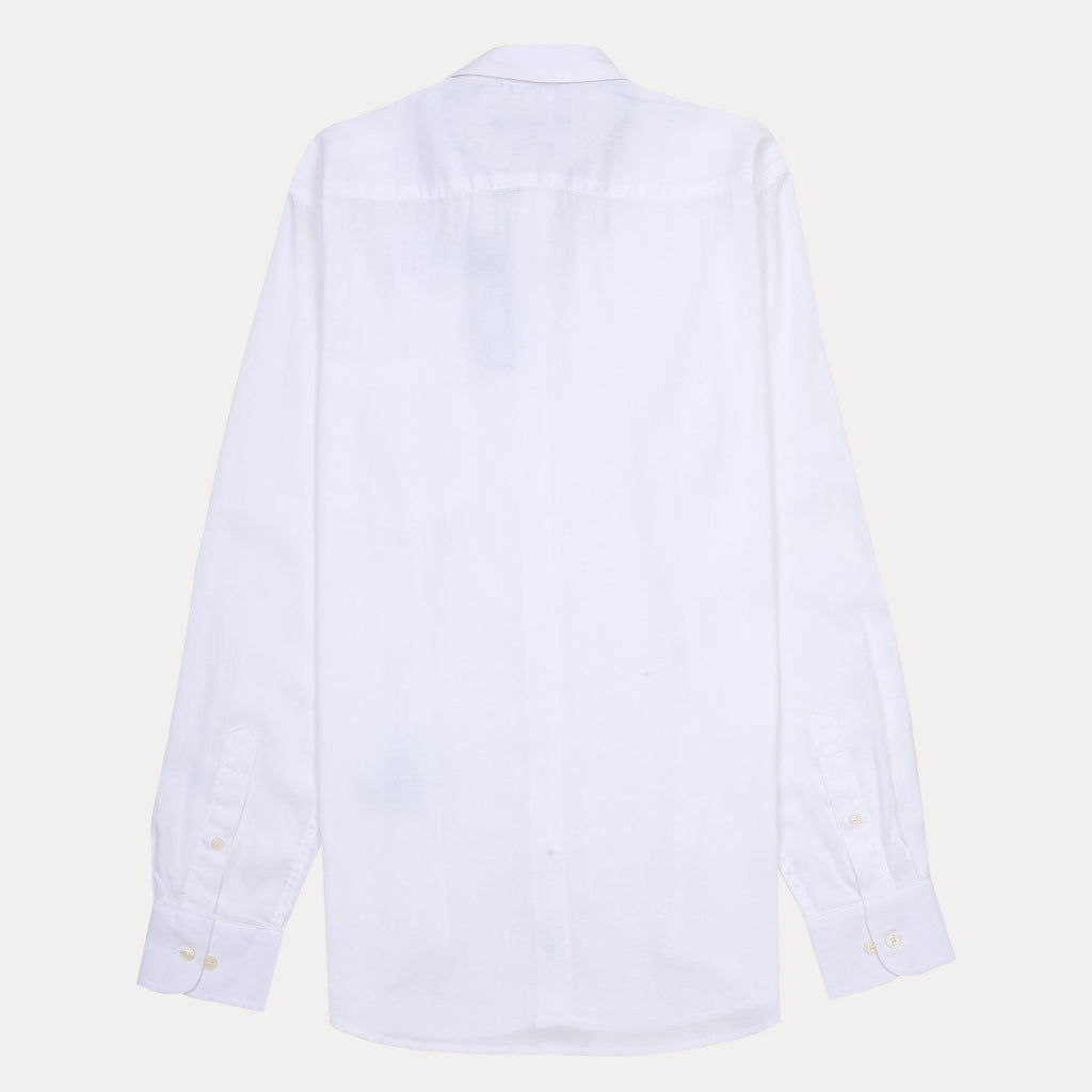 TOMMY HILFIGER Ethereal Ivory Tailored Fit Long Sleeve Button-Down Shirt