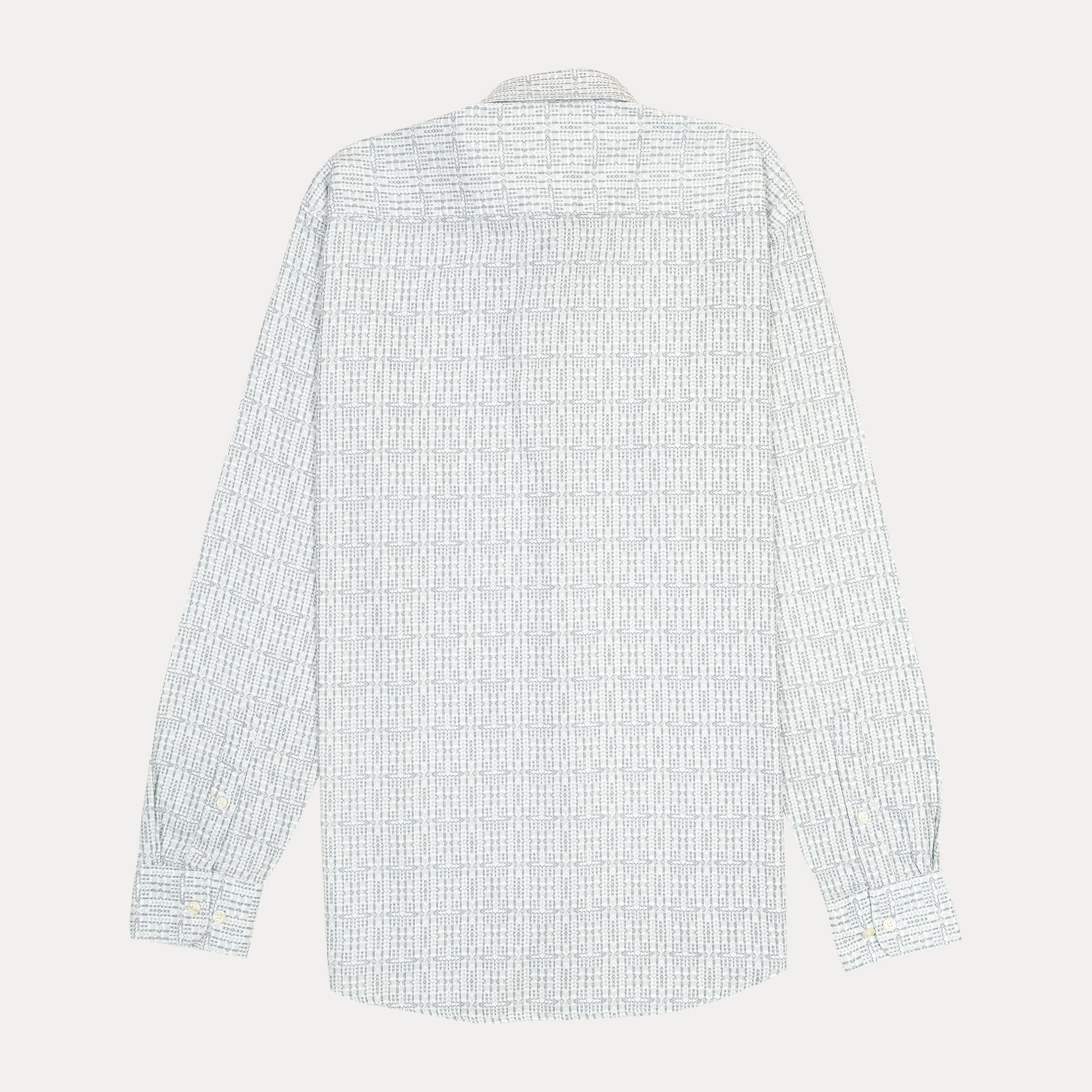 TOMMY HILFIGER Twilight Quartz Tailored Fit Long Sleeve Button-Up Shirt