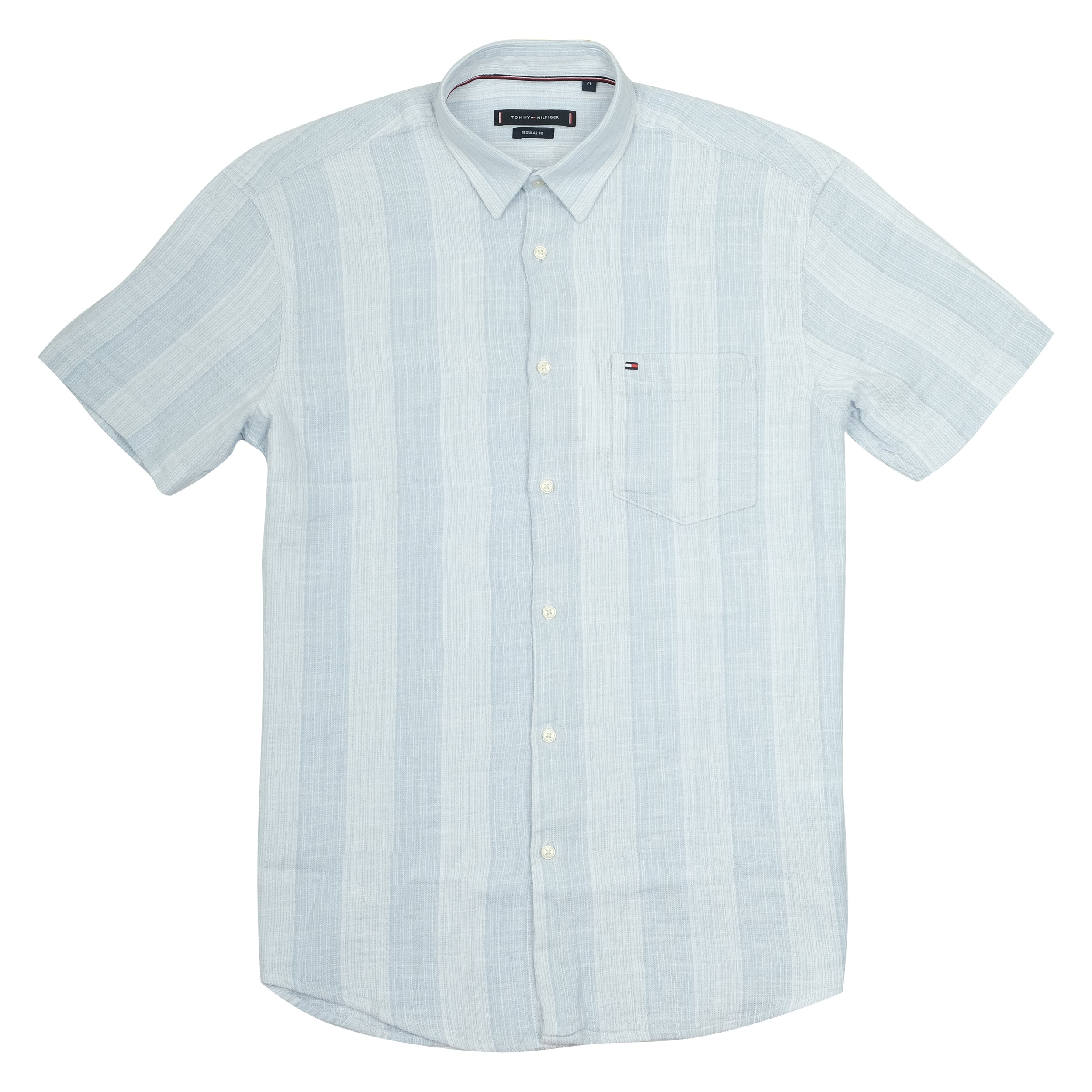 TOMMY HILFIGER Serene Sky Slim Fit Short Sleeve Casual Shirt