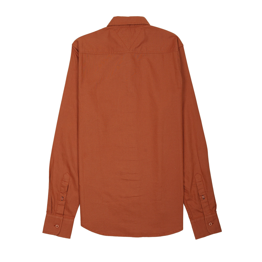 TOMMY HILFIGER Radiant Terracotta Luxe Tailored Fit Long Sleeve Button-Up Shirt