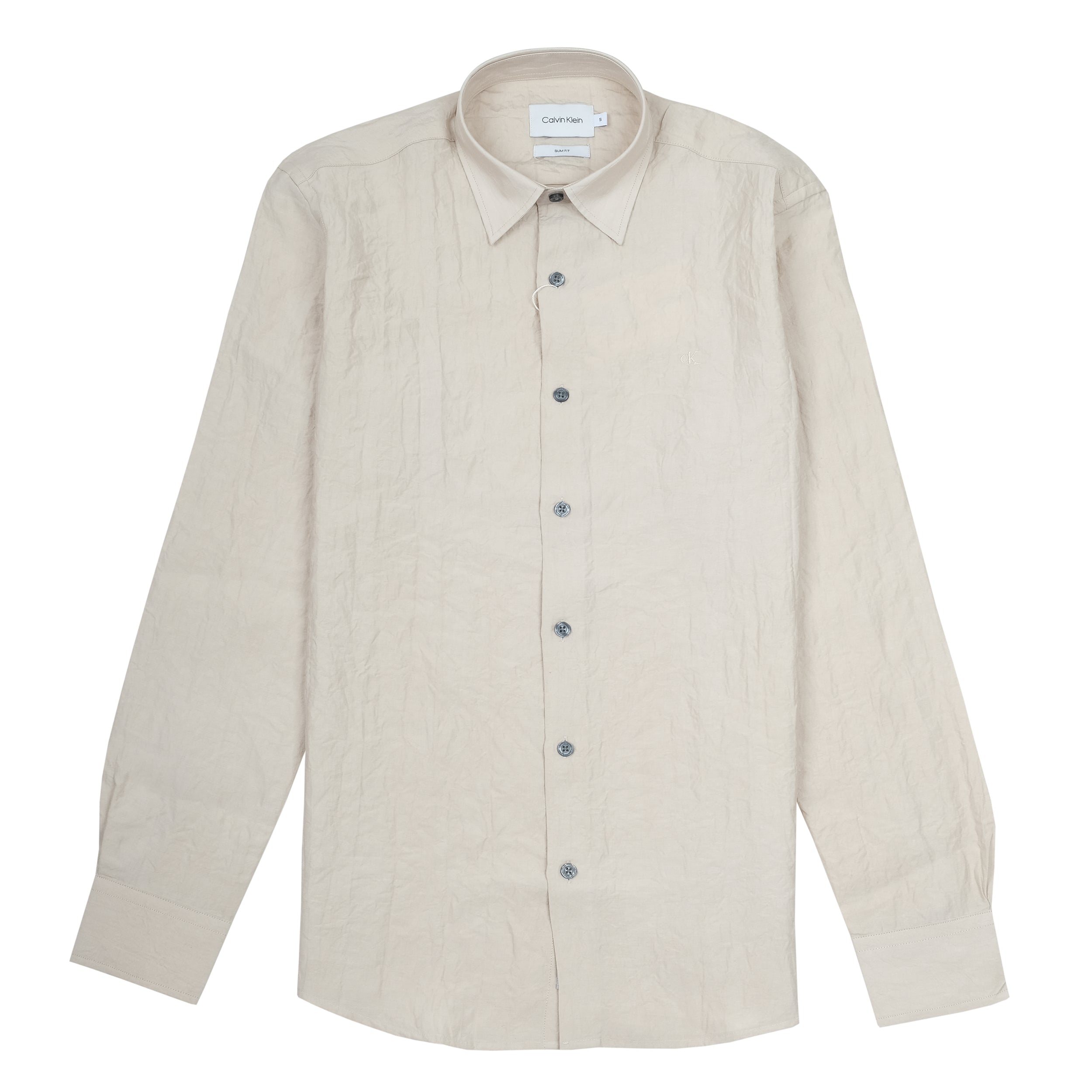 CALVIN KLEIN Sand Dune Slim Fit Long Sleeve Button-Up Shirt