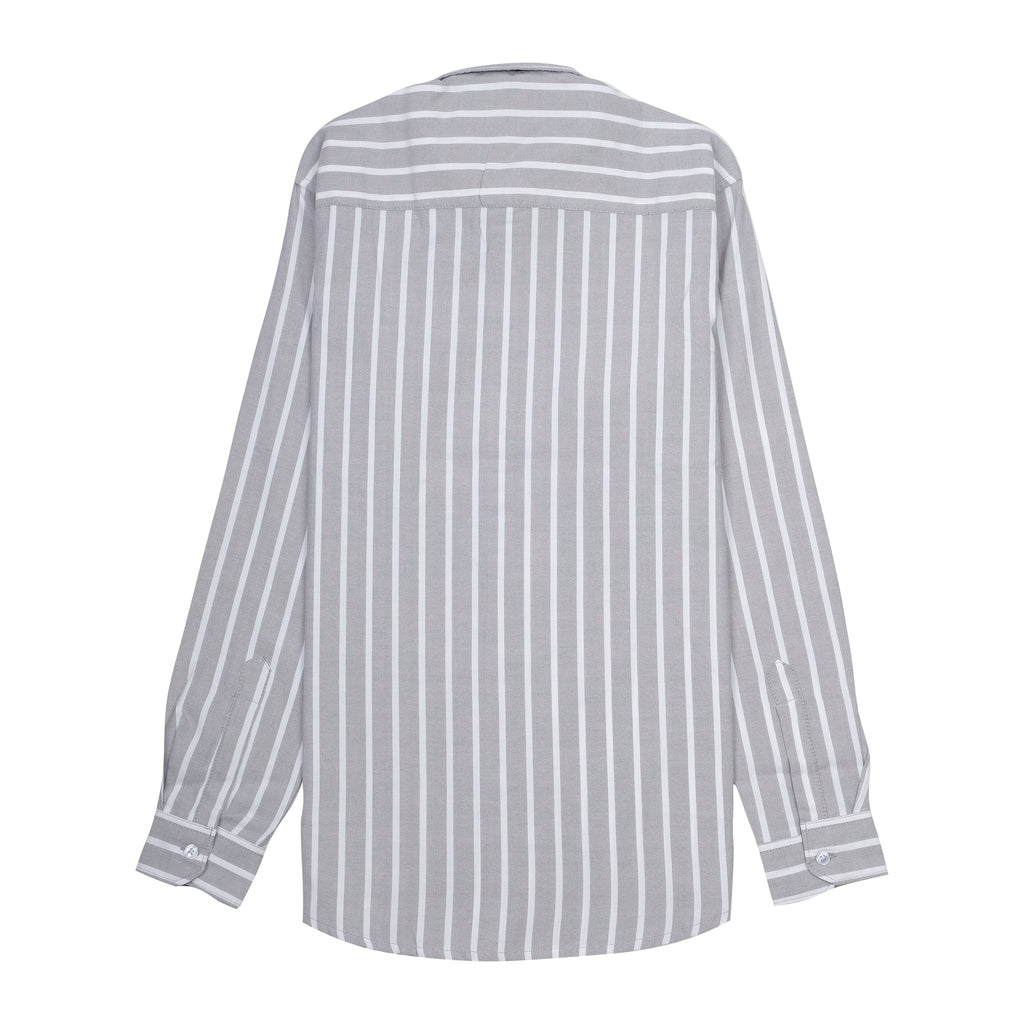 CALVIN KLEIN Silver Mist Slim Fit Long Sleeve Button-Up Shirt