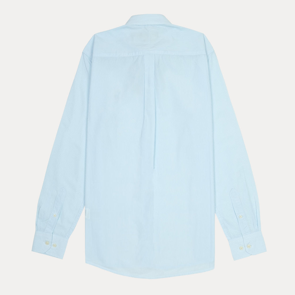 POLO RALPH LAUREN Serene Azure Tailored Fit Long Sleeve Striped Dress Shirt