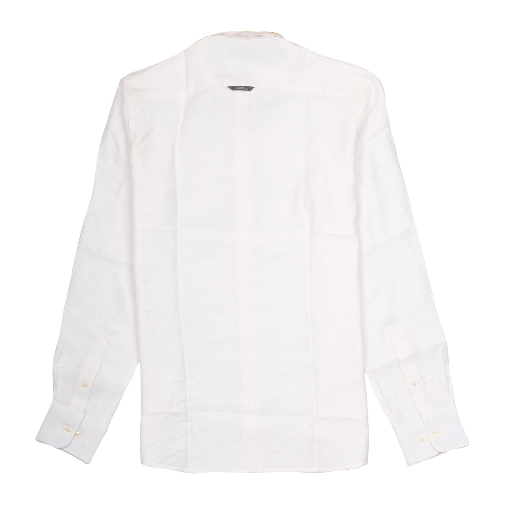 ARMANI EXCHANGE Frosted Pearl Classic Fit Long Sleeve Linen Shirt