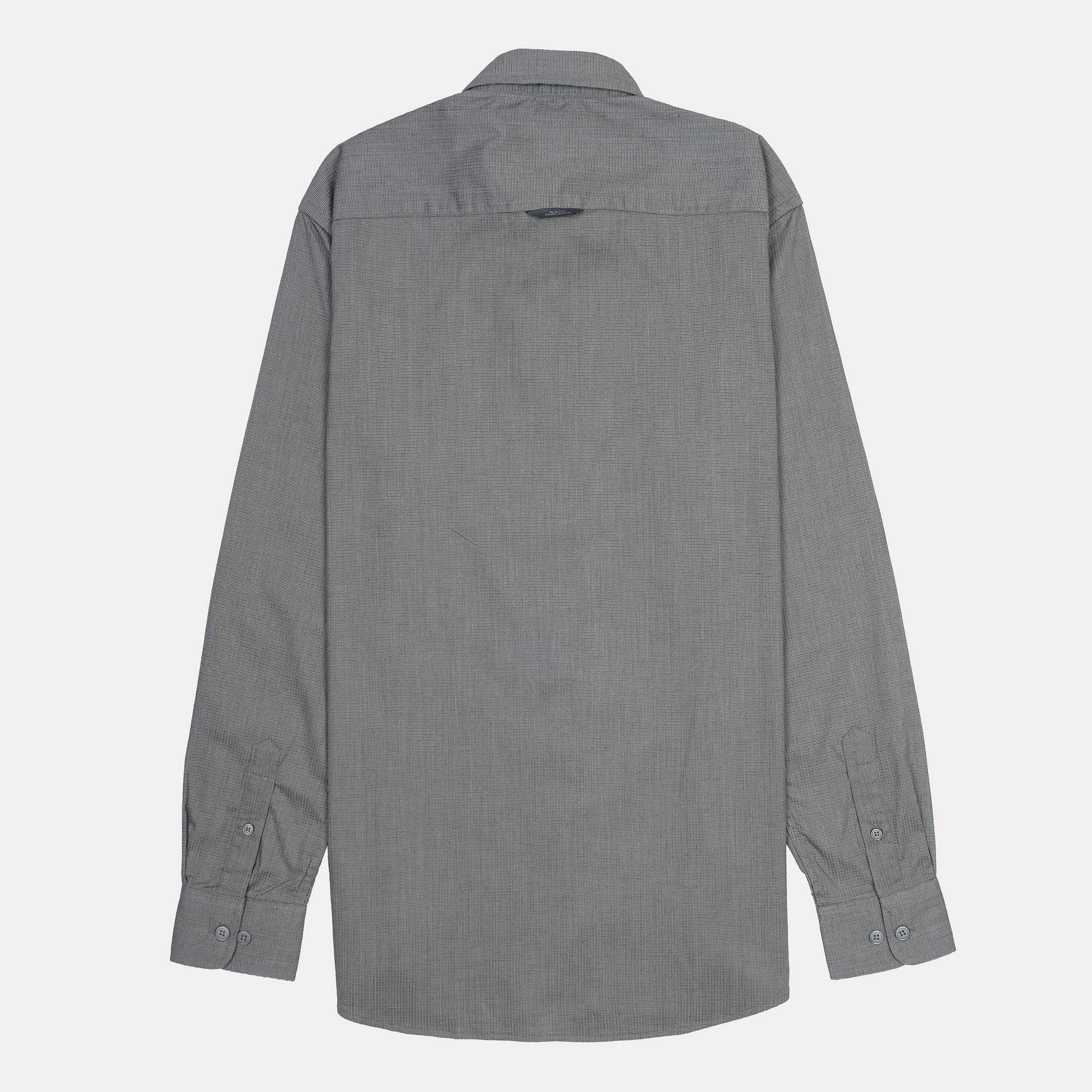 ARMANI EXCHANGE Celestial Charcoal Classic Fit Long Sleeve Shirt
