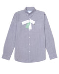 LACOSTE Misty Slate Slim Fit Long Sleeve Button-Down Shirt