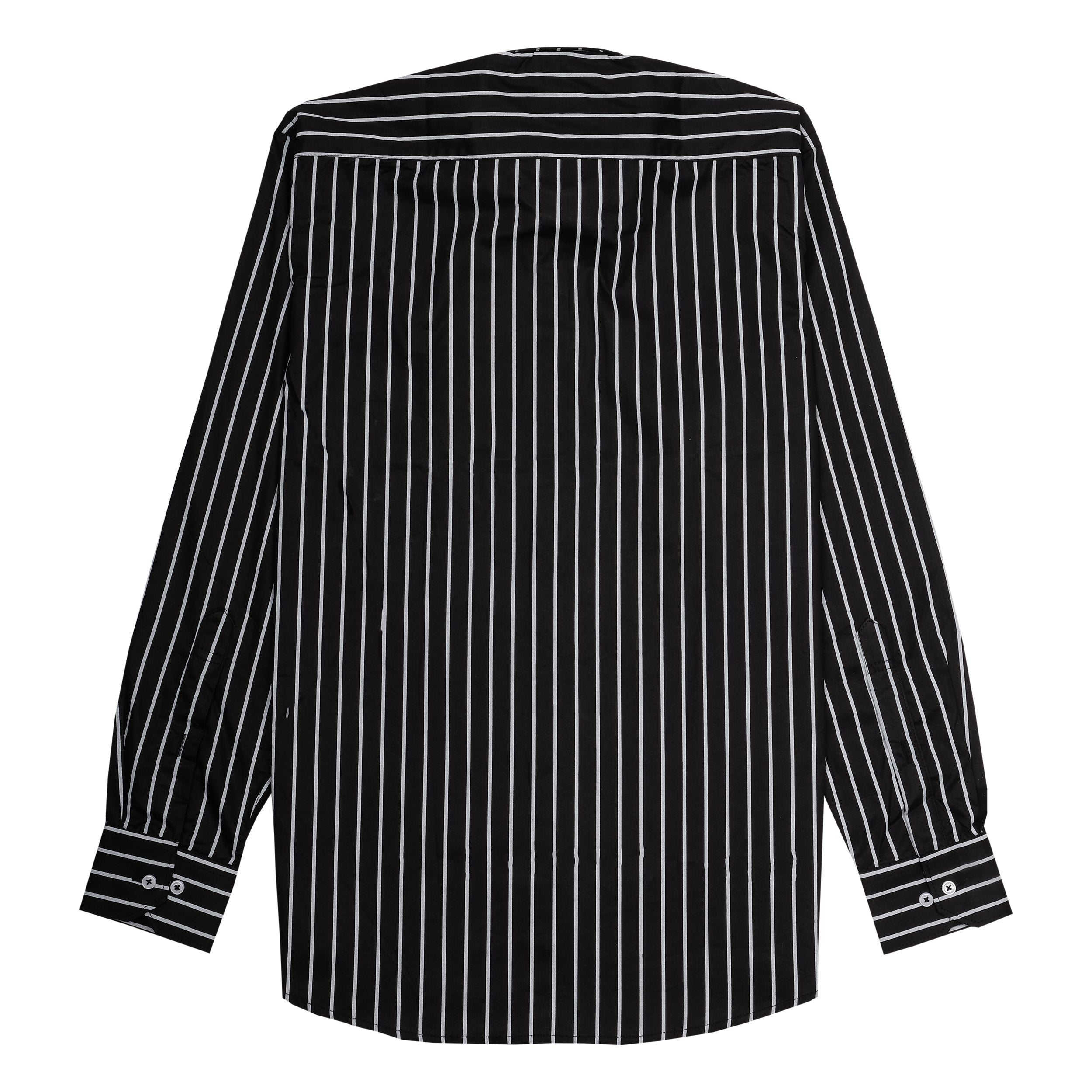 ARMANI EXCHANGE Midnight Noir Classic Fit Long Sleeve Striped Shirt