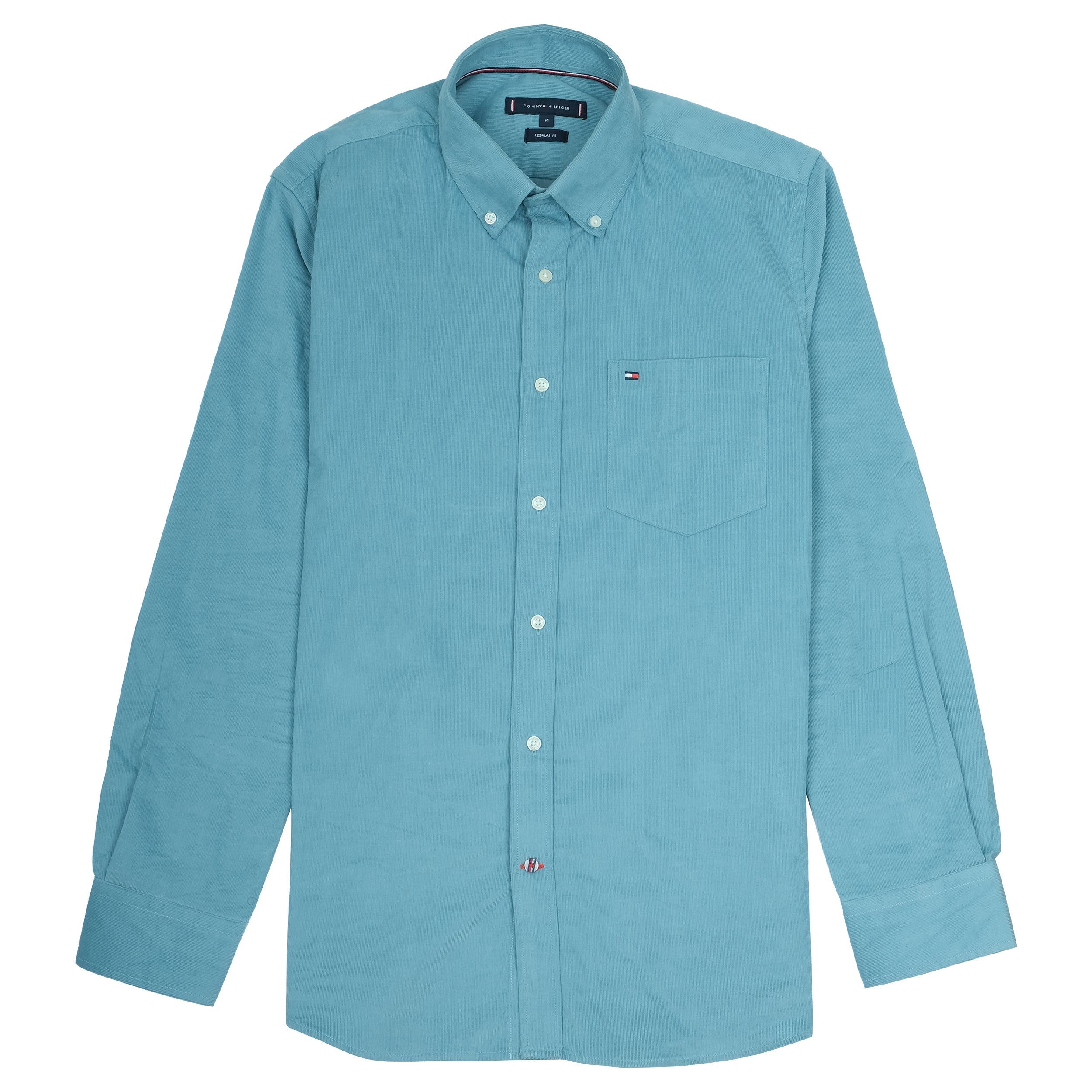 TOMMY HILFIGER Aqua Mist Classic Fit Long Sleeve Button-Down Shirt