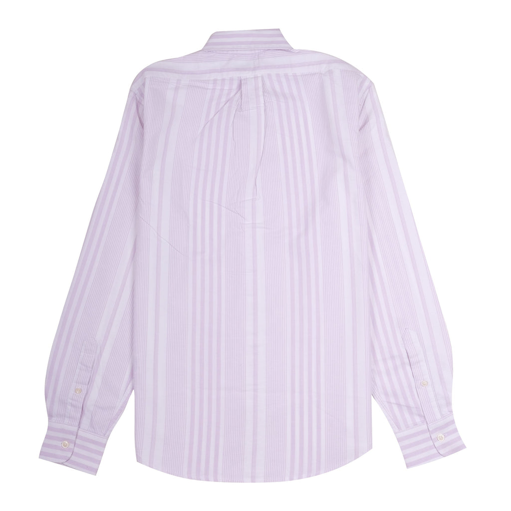BROOKS BROTHERS Soft Lavender Classic Fit Striped Button-Down Shirt
