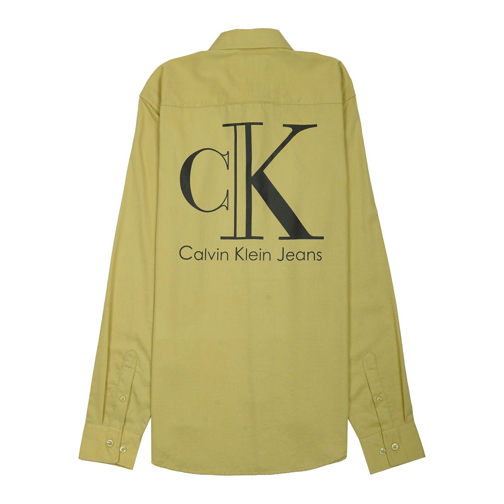 CALVIN KLEIN JEANS Enchanted Sage Slim Fit Long Sleeve Shirt