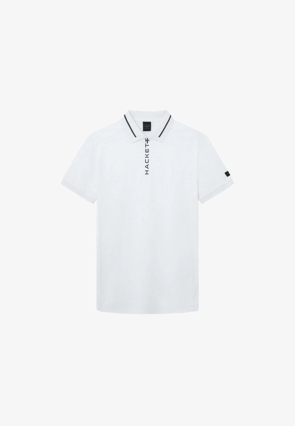 HACKETT Ethereal Snow Luxe Fit Short Sleeve Piqué Polo Shirt
