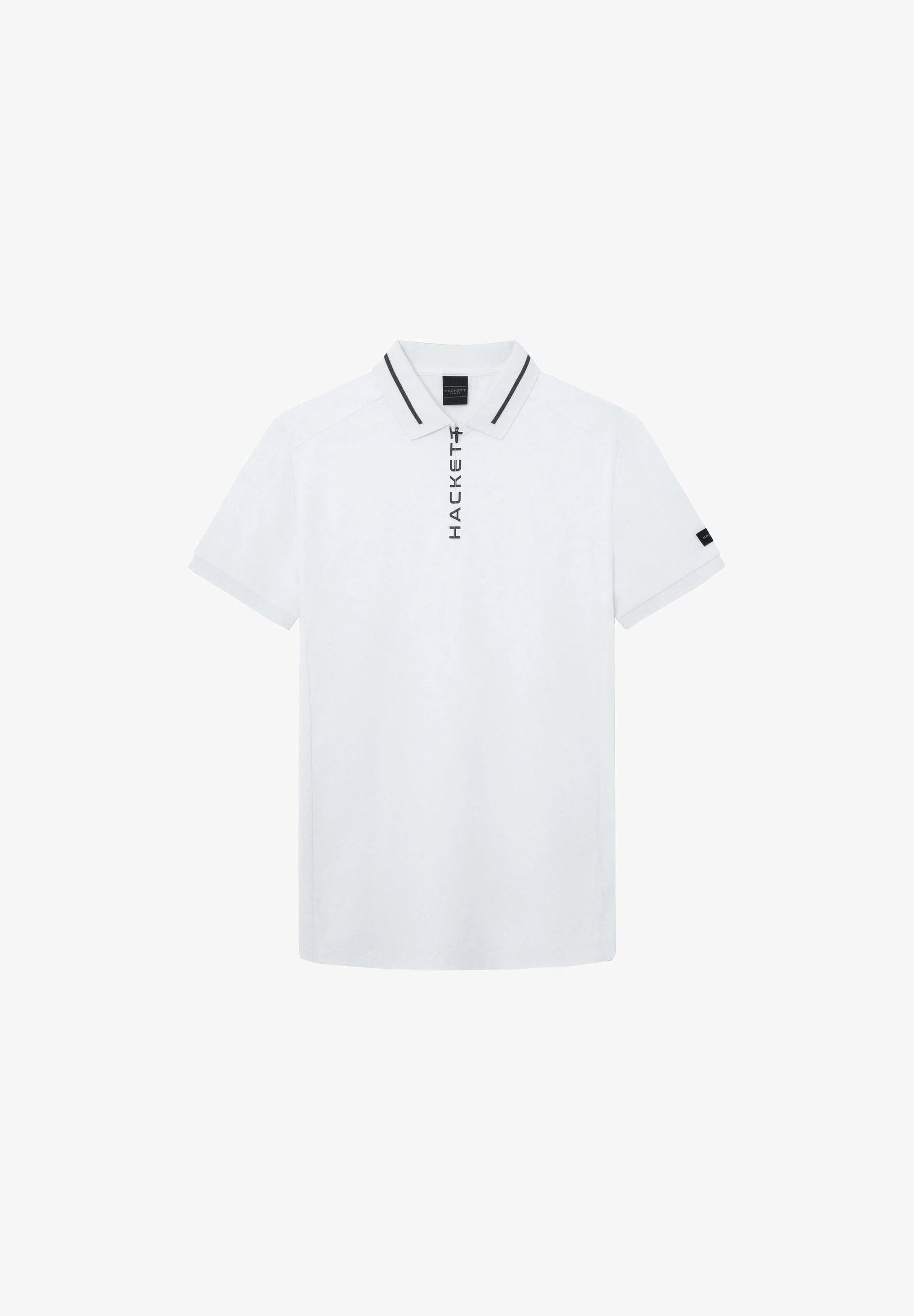 HACKETT Ethereal Snow Luxe Fit Short Sleeve Piqué Polo Shirt