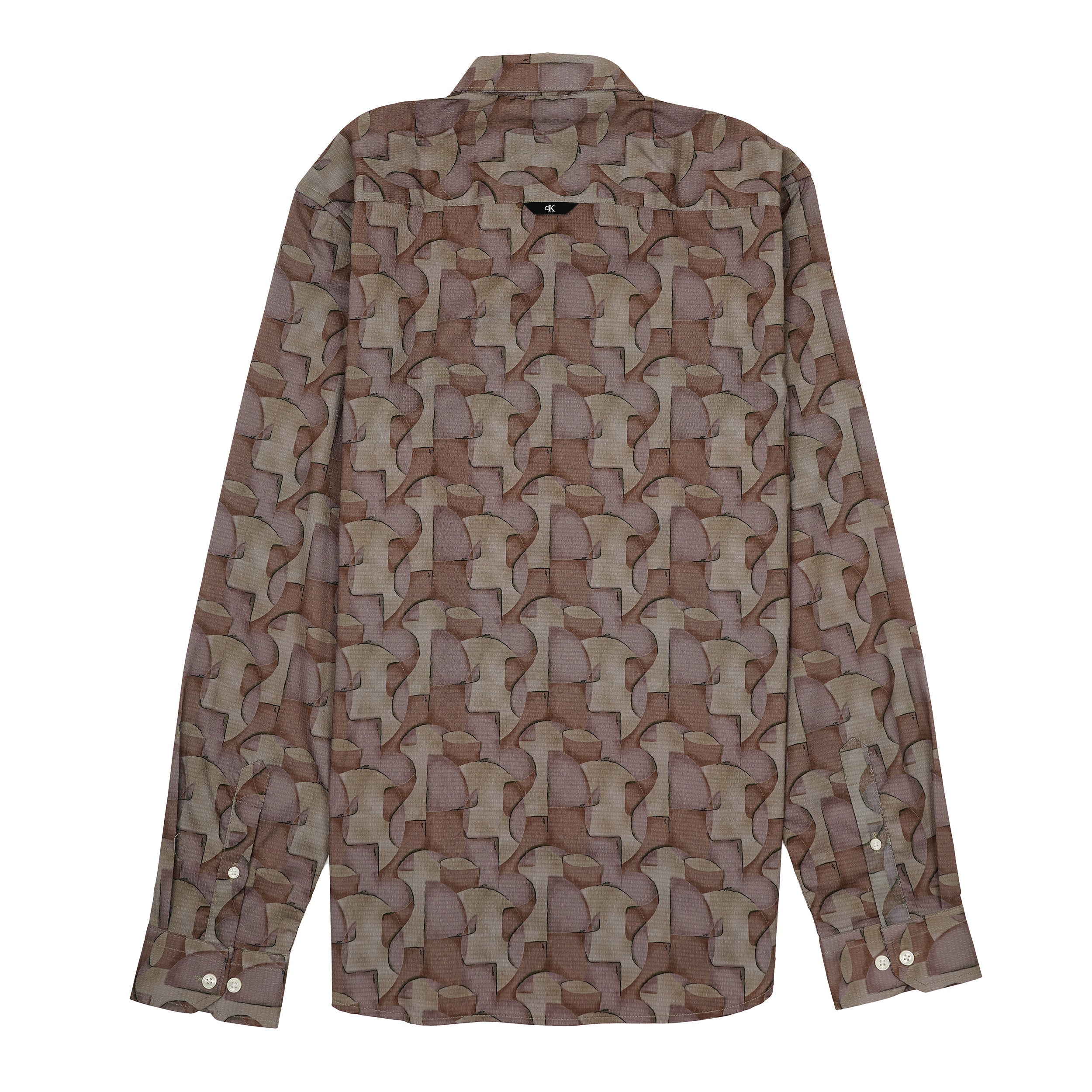 CALVIN KLEIN Prismatic Pearl Modern Fit Long Sleeve Button-Up Shirt