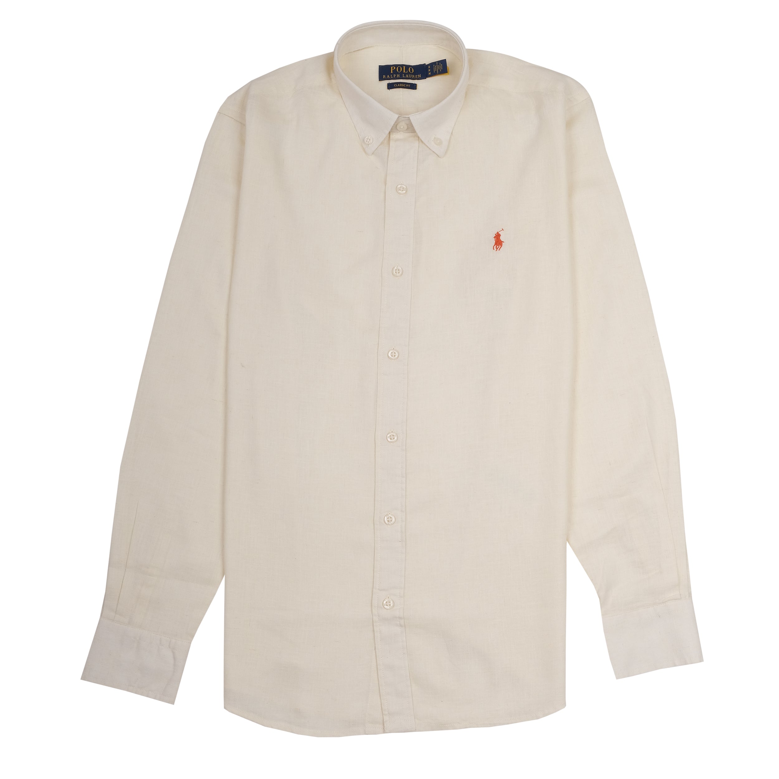 POLO RALPH LAUREN Creamy Vanilla Classic Fit Long Sleeve Button-Down Shirt