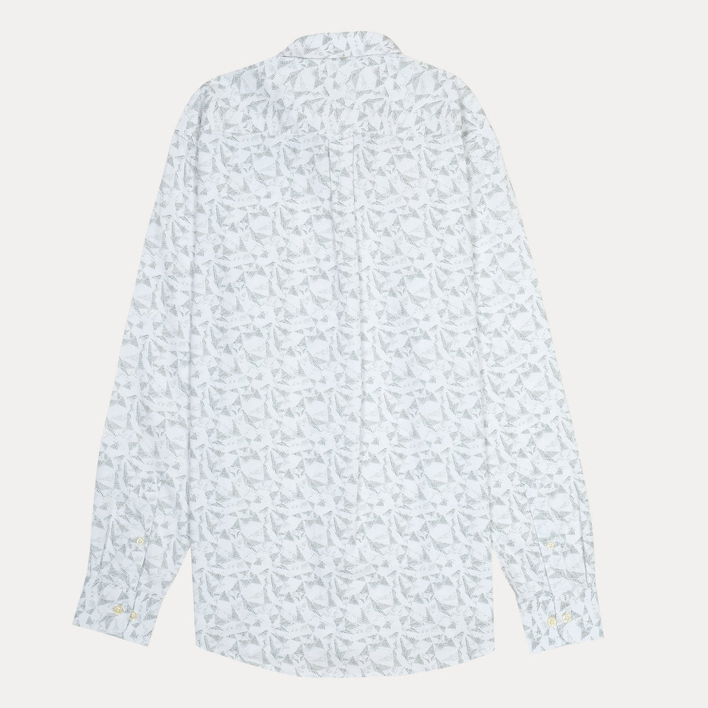 GANT Whispering Silver Slim Fit Long Sleeve Button-Down Shirt