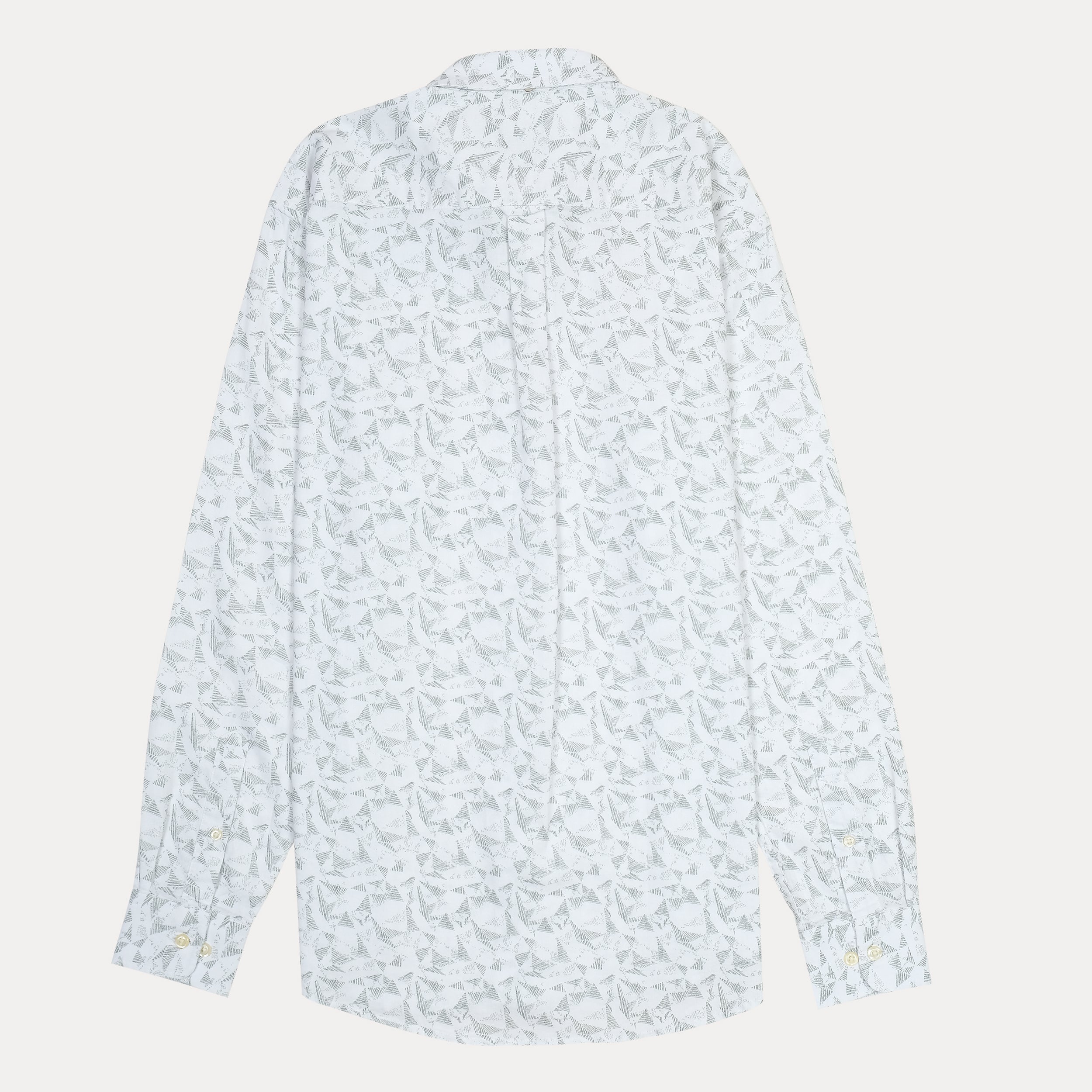 GANT Whispering Silver Slim Fit Long Sleeve Button-Down Shirt
