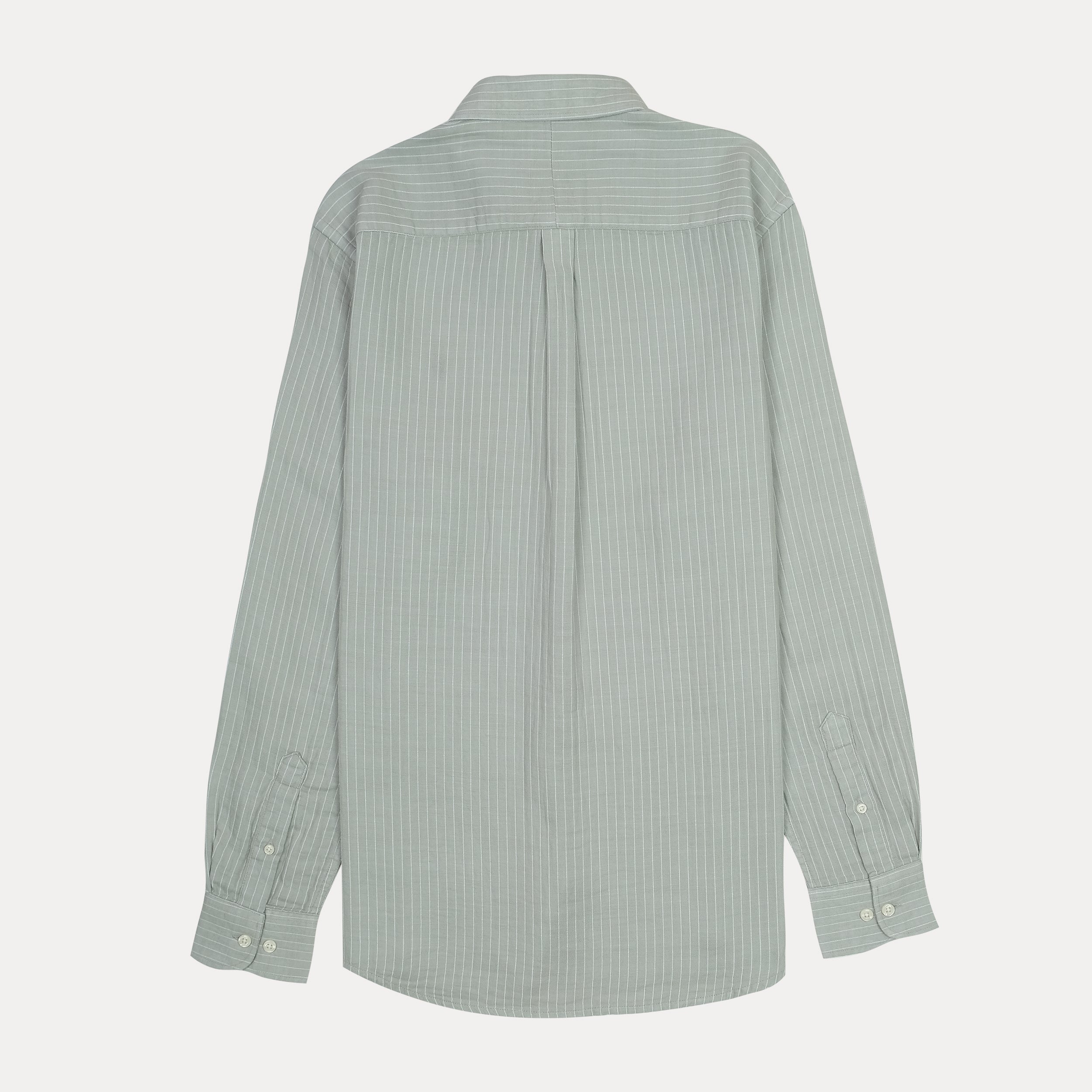 POLO RALPH LAUREN Mystic Fern Tailored Fit Long Sleeve Striped Shirt