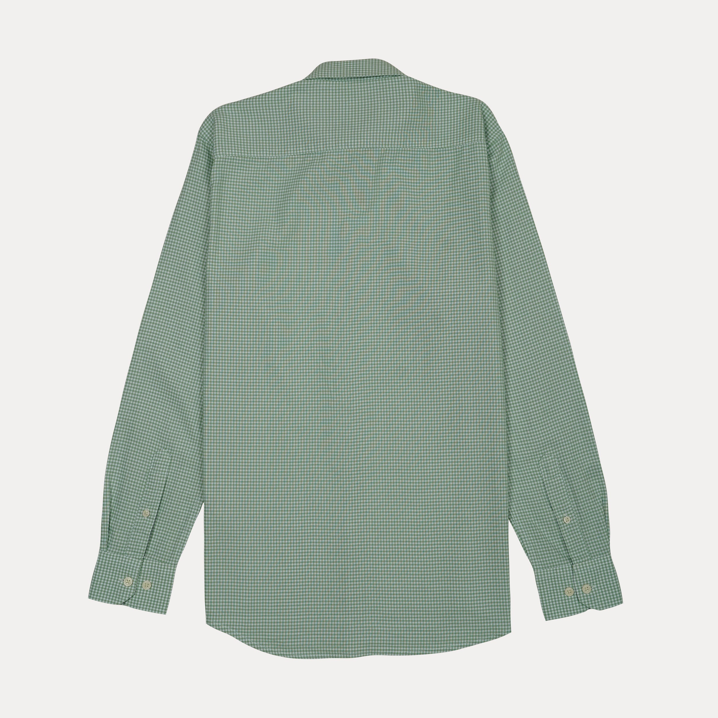 HACKETT Enchanted Sage Tailored Fit Long Sleeve Gingham Shirt