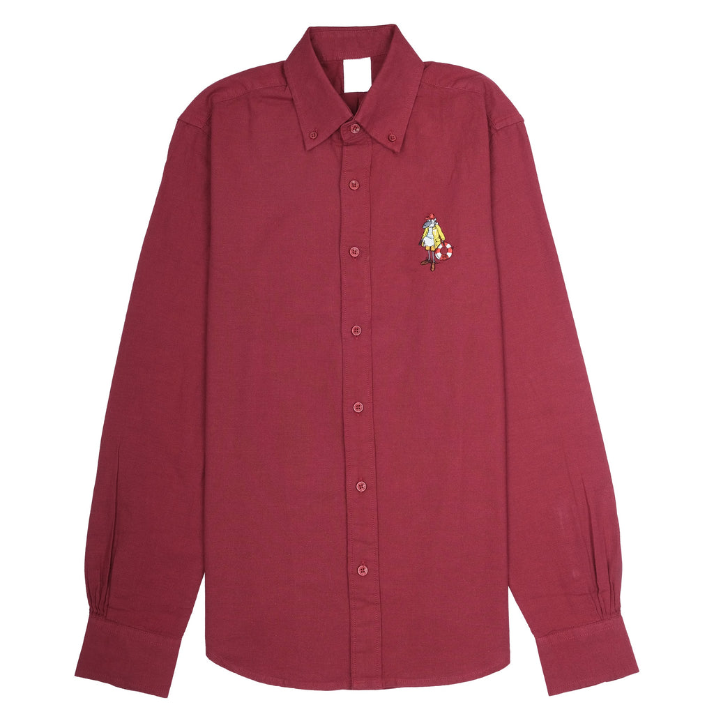 BROOKS BROTHERS Crimson Tide Classic Fit Long Sleeve Regatta Shirt