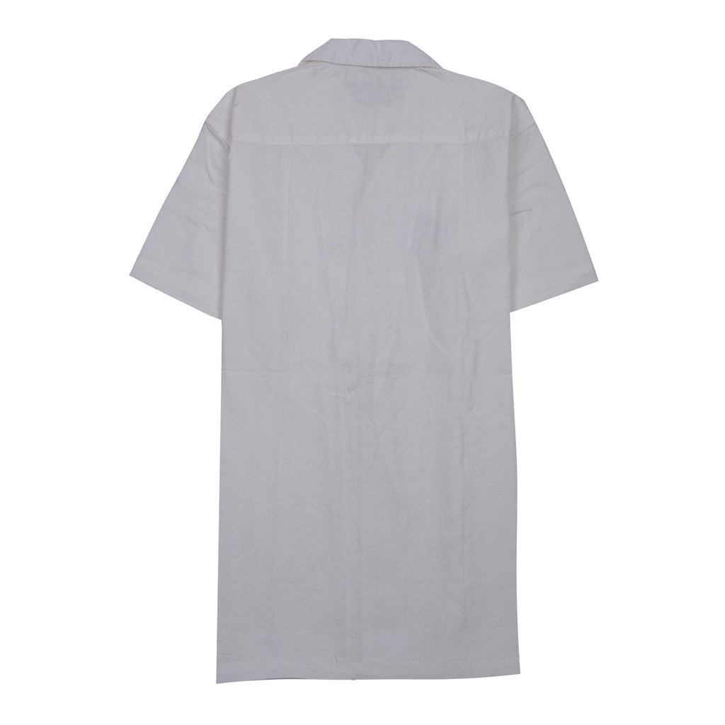 ZARA Glimmering Quartz Classic Fit Short Sleeve Linen Shirt