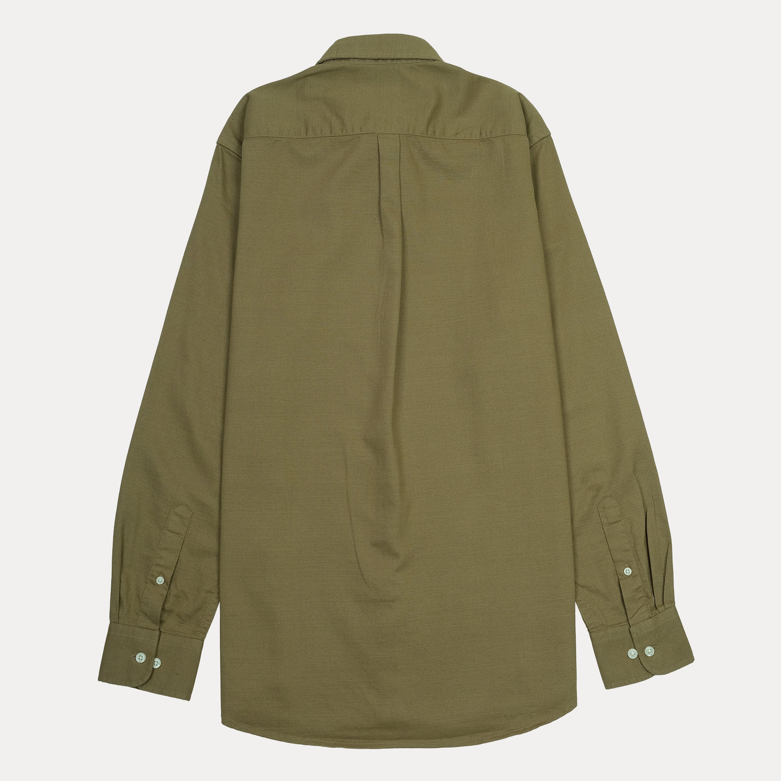 POLO RALPH LAUREN Classic Fit Olive Green Button-Up Shirt