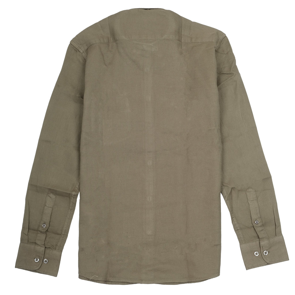 LACOSTE Mossy Olive Classic Fit Button-Up Shirt