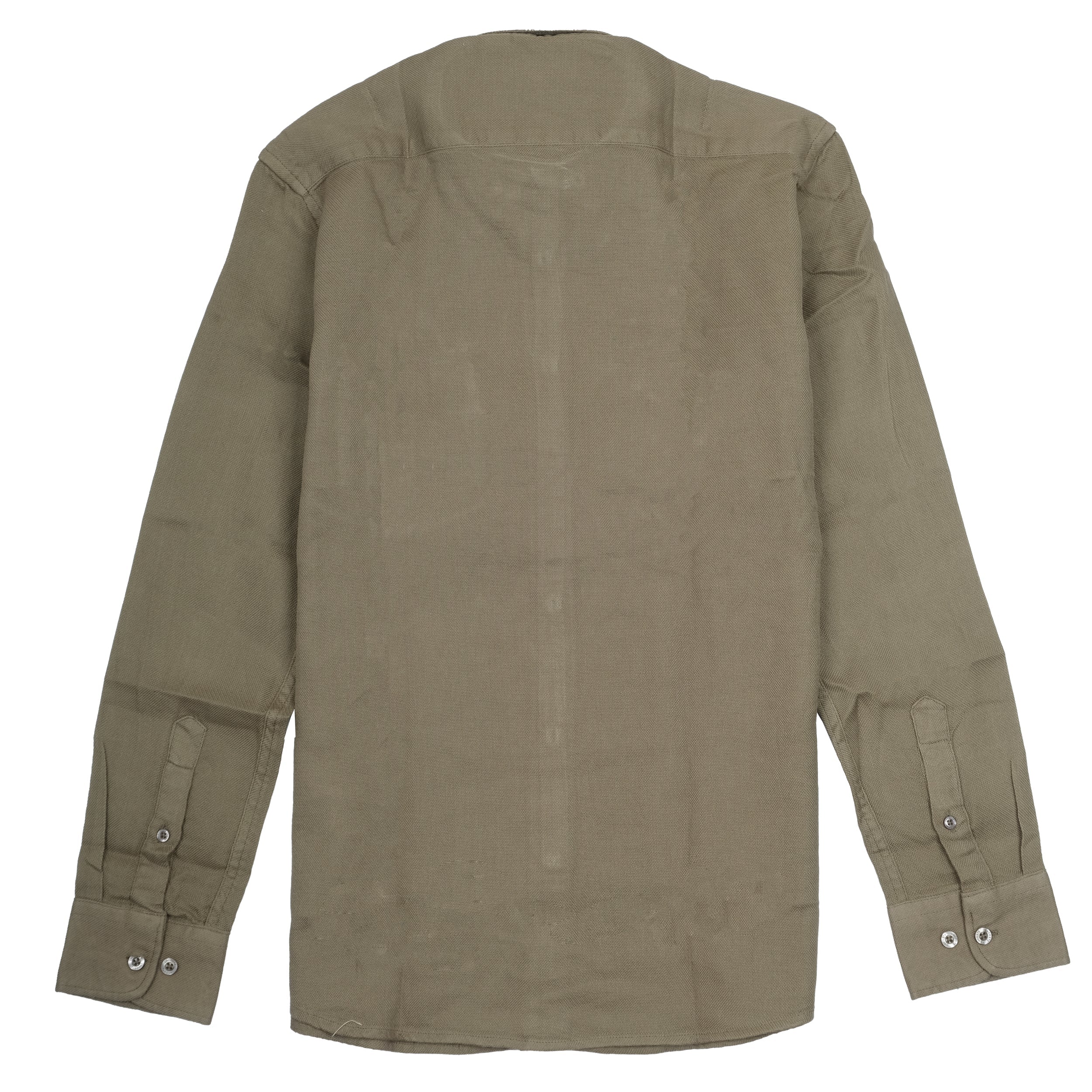 LACOSTE Mossy Olive Classic Fit Button-Up Shirt