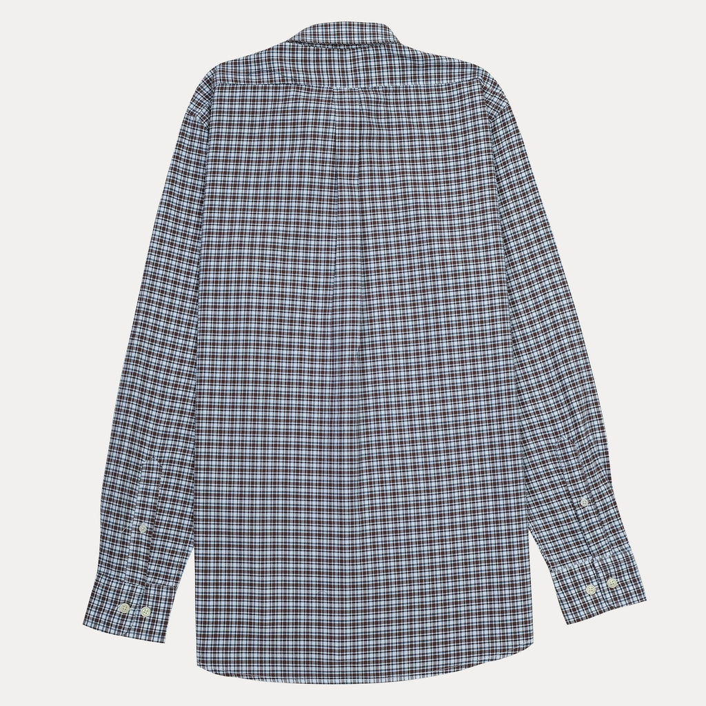 BROOKS BROTHERS Warm Chestnut Check Regent Fit Long Sleeve Button-Down Shirt