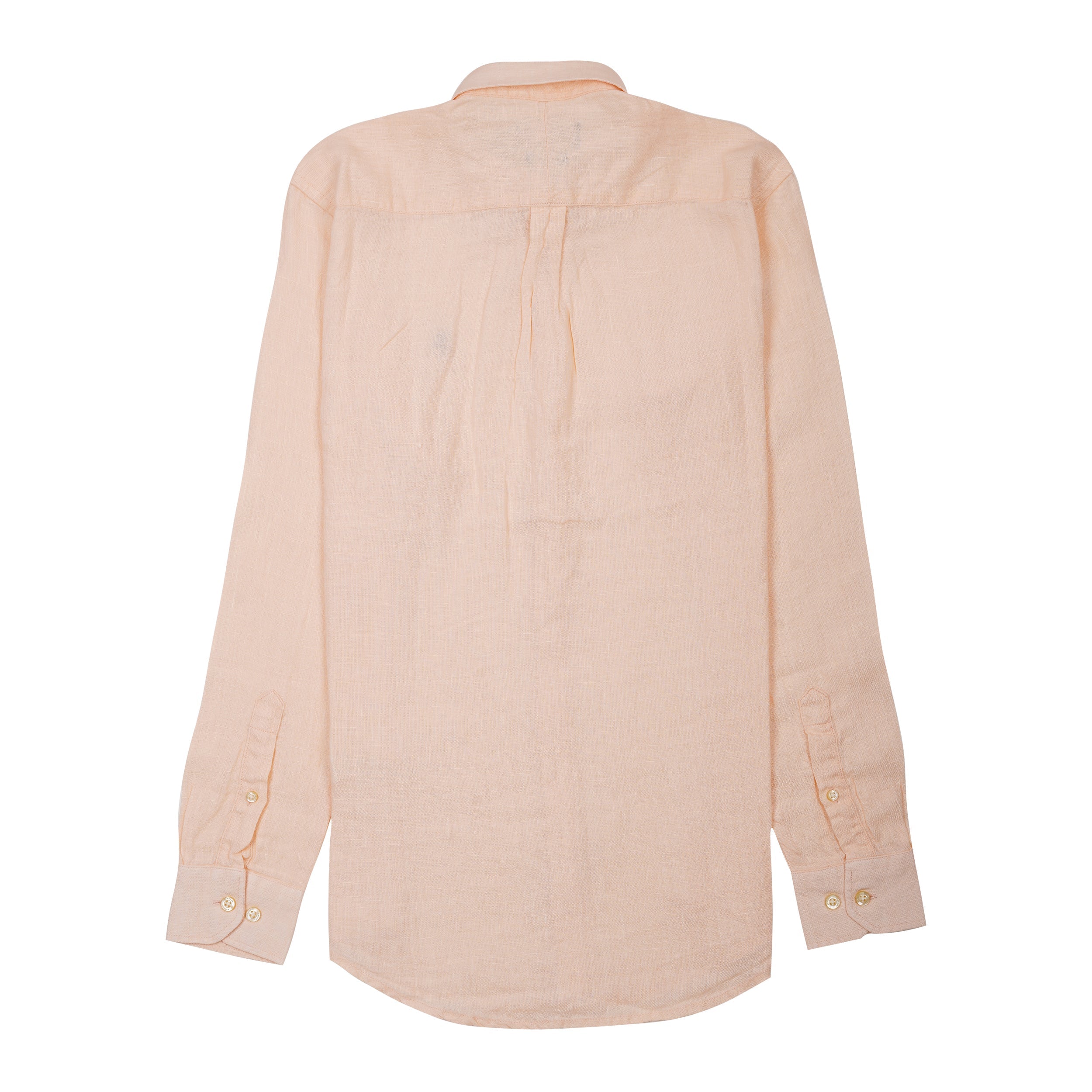 POLO RALPH LAUREN Sunset Coral Slim Fit Long Sleeve Linen Button-Down Shirt