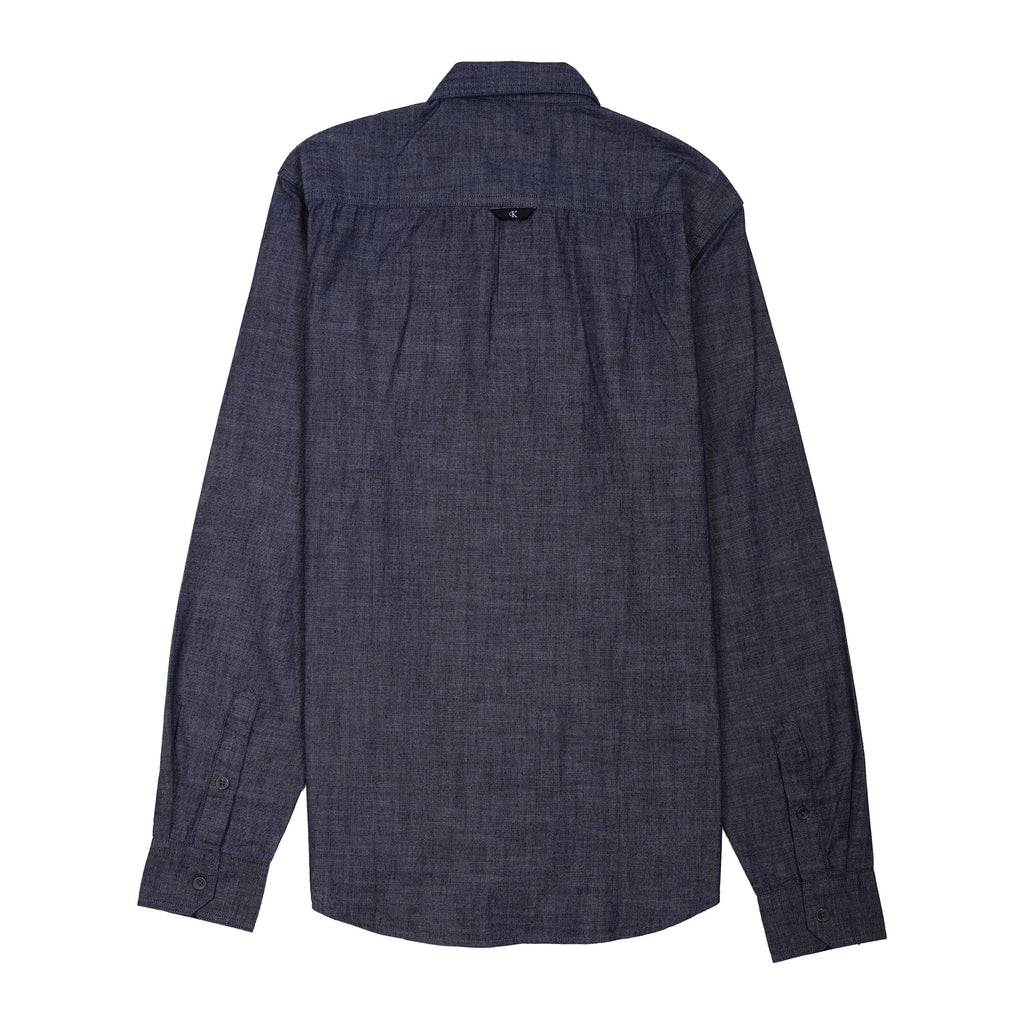 CALVIN KLEIN JEANS Midnight Ash Tailored Fit Long Sleeve Chambray Shirt