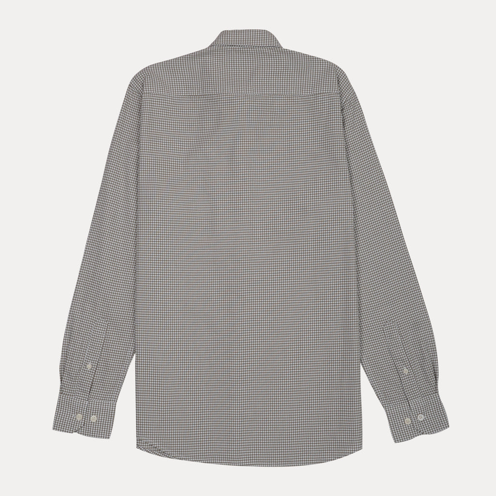 HACKETT Slate Storm Slim Fit Long Sleeve Gingham Shirt