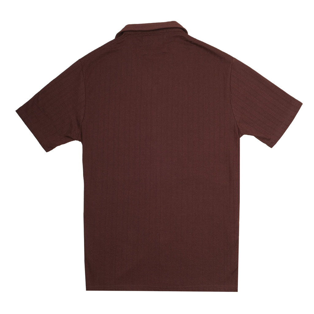 POLO Rustic Mahogany Slim Fit Short Sleeve Button-Up Shirt