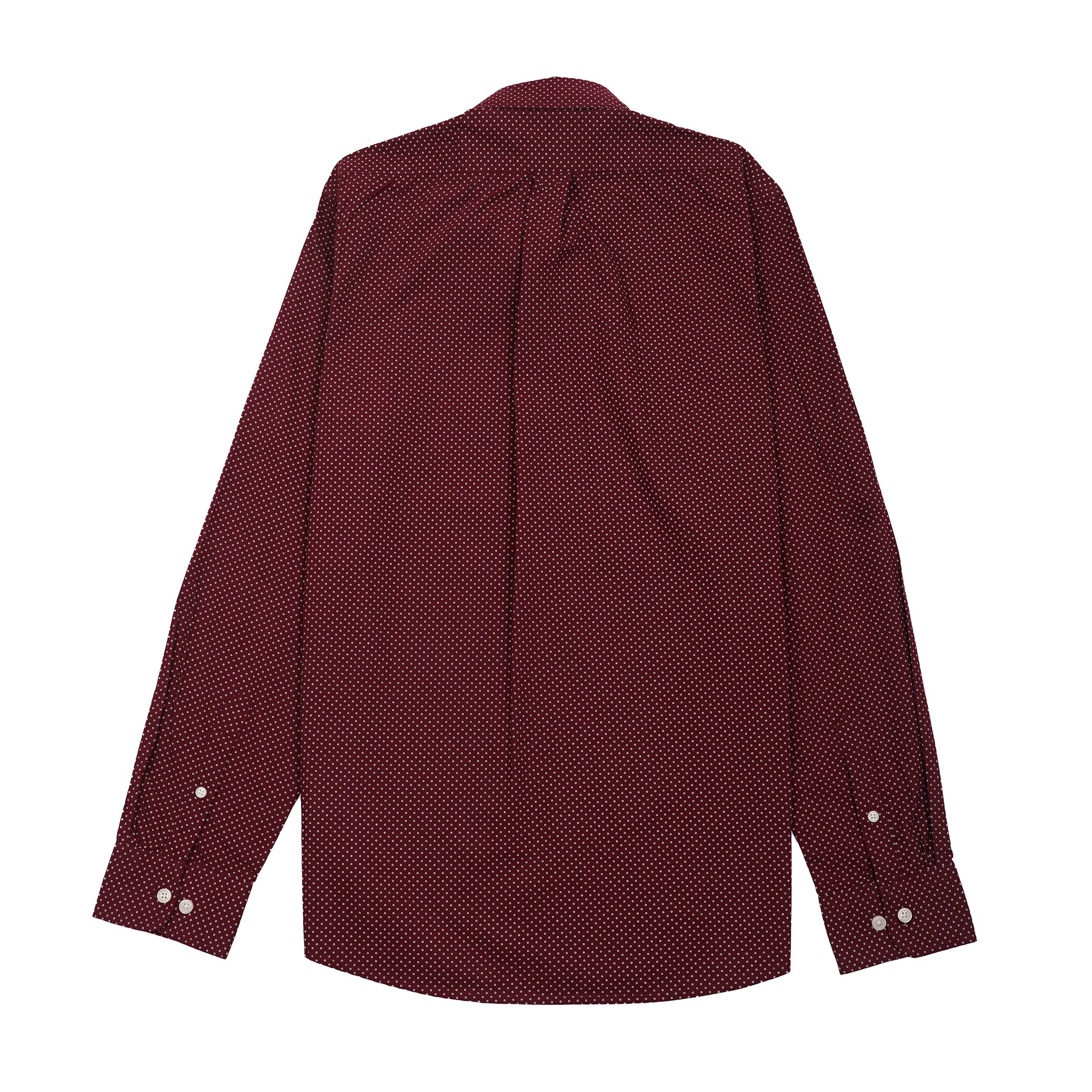 BROOKS BROTHERS Opulent Merlot Tailored Fit Long Sleeve Button-Up Shirt