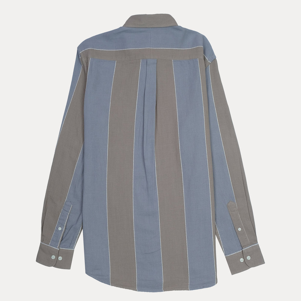 POLO RALPH LAUREN Tranquil Ash Tailored Fit Long Sleeve Striped Shirt