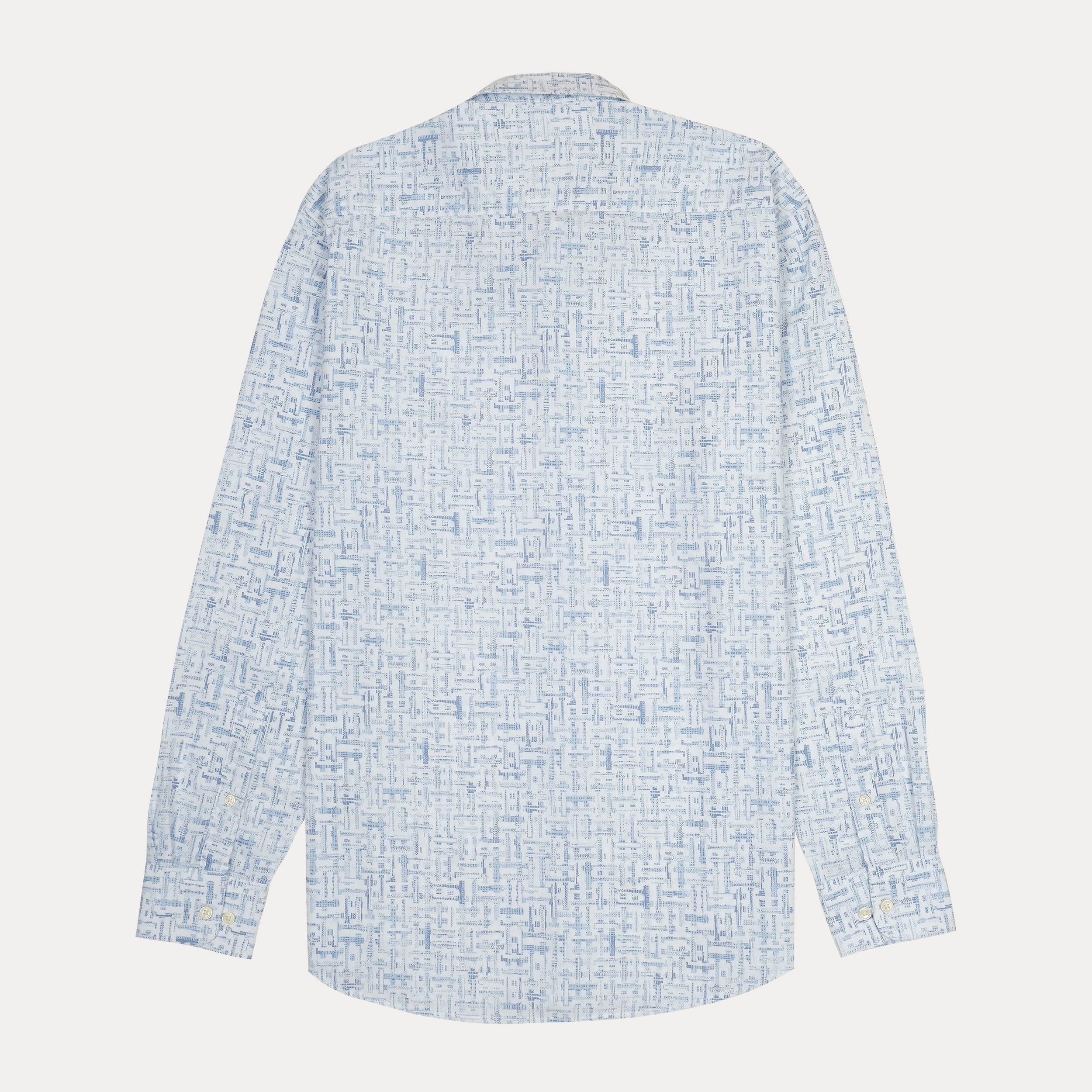 TOMMY HILFIGER Celestial Aqua Tailored Fit Long Sleeve Button-Up Shirt