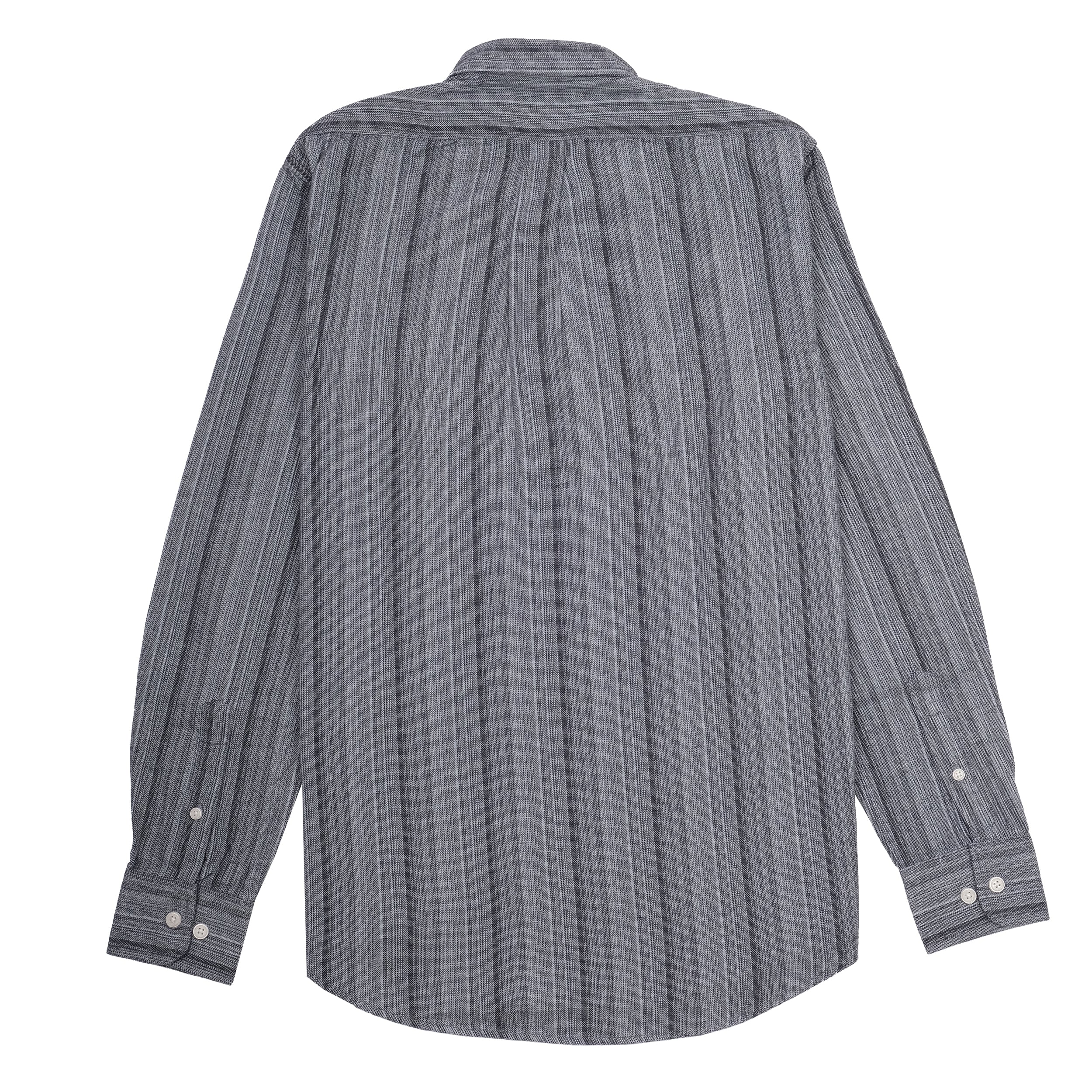 BROOKS BROTHERS Midnight Slate Regent Fit Long Sleeve Stripe Oxford Shirt