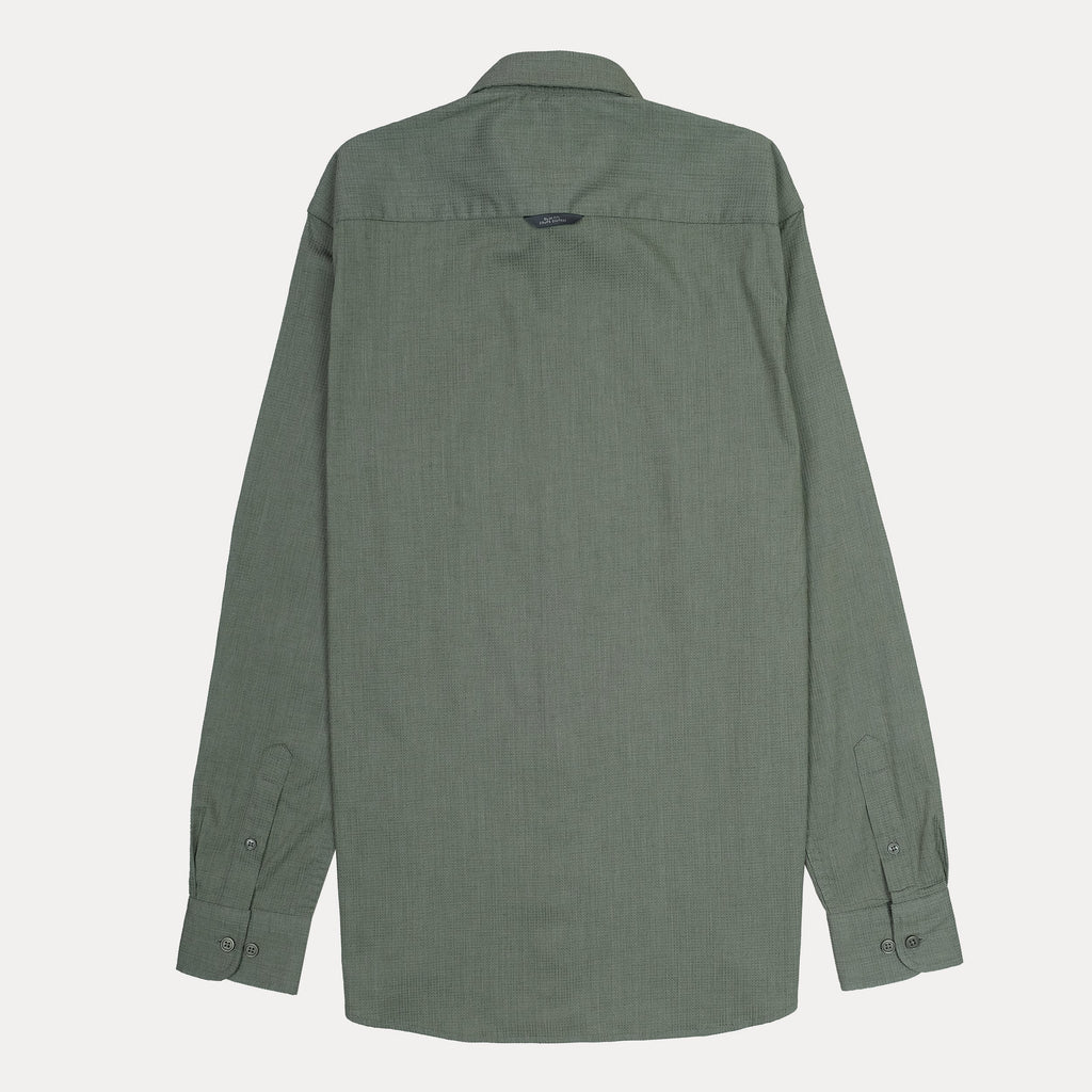 ARMANI EXCHANGE Mystic Fern Tailored Fit Long Sleeve Textured Shirt