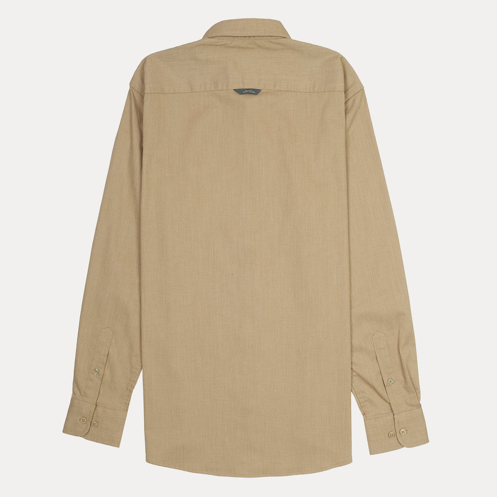 ARMANI EXCHANGE Sunbeam Tan Relaxed Fit Long Sleeve Button-Up Shirt